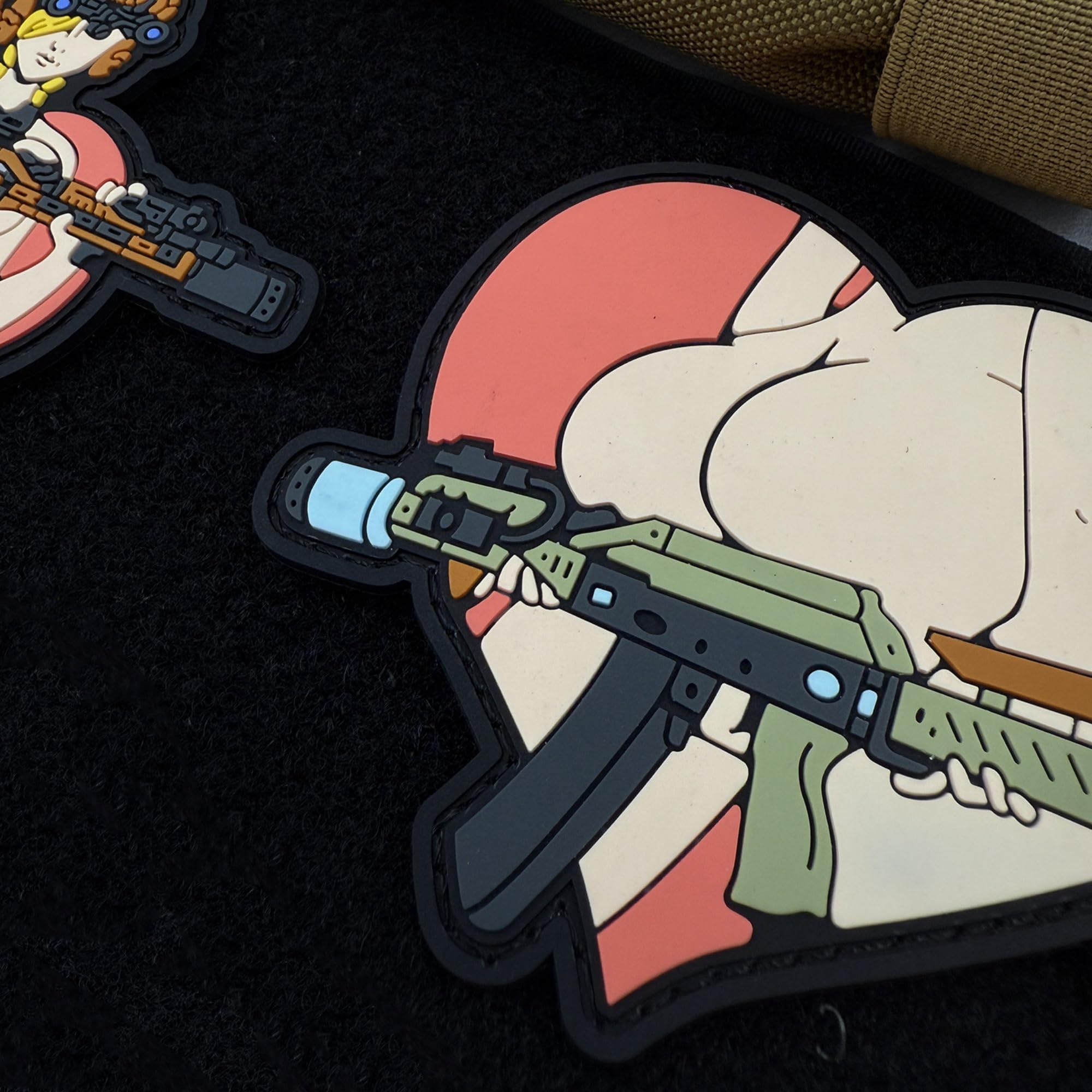 ODSP Tactical Morale PVC Patch, Sexy Women Anime Character Design, Hook and Loop Backing, 3.54 x 3.15 inches, Multicolor - Image 4