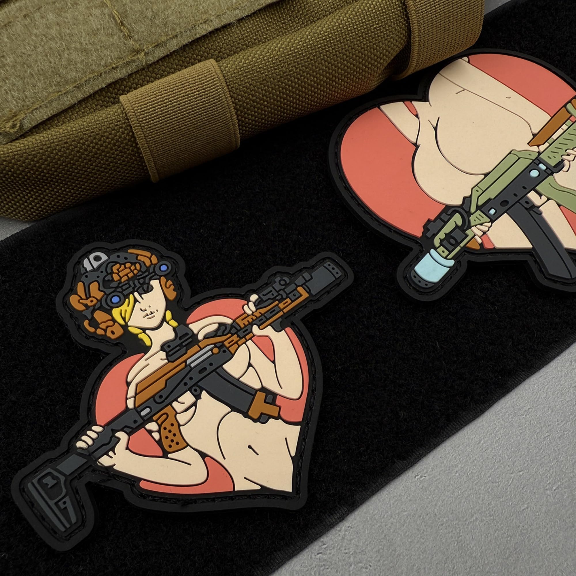 ODSP Tactical Morale PVC Patch, Sexy Women Anime Character Design, Hook and Loop Backing, 3.54 x 3.15 inches, Multicolor - Image 5