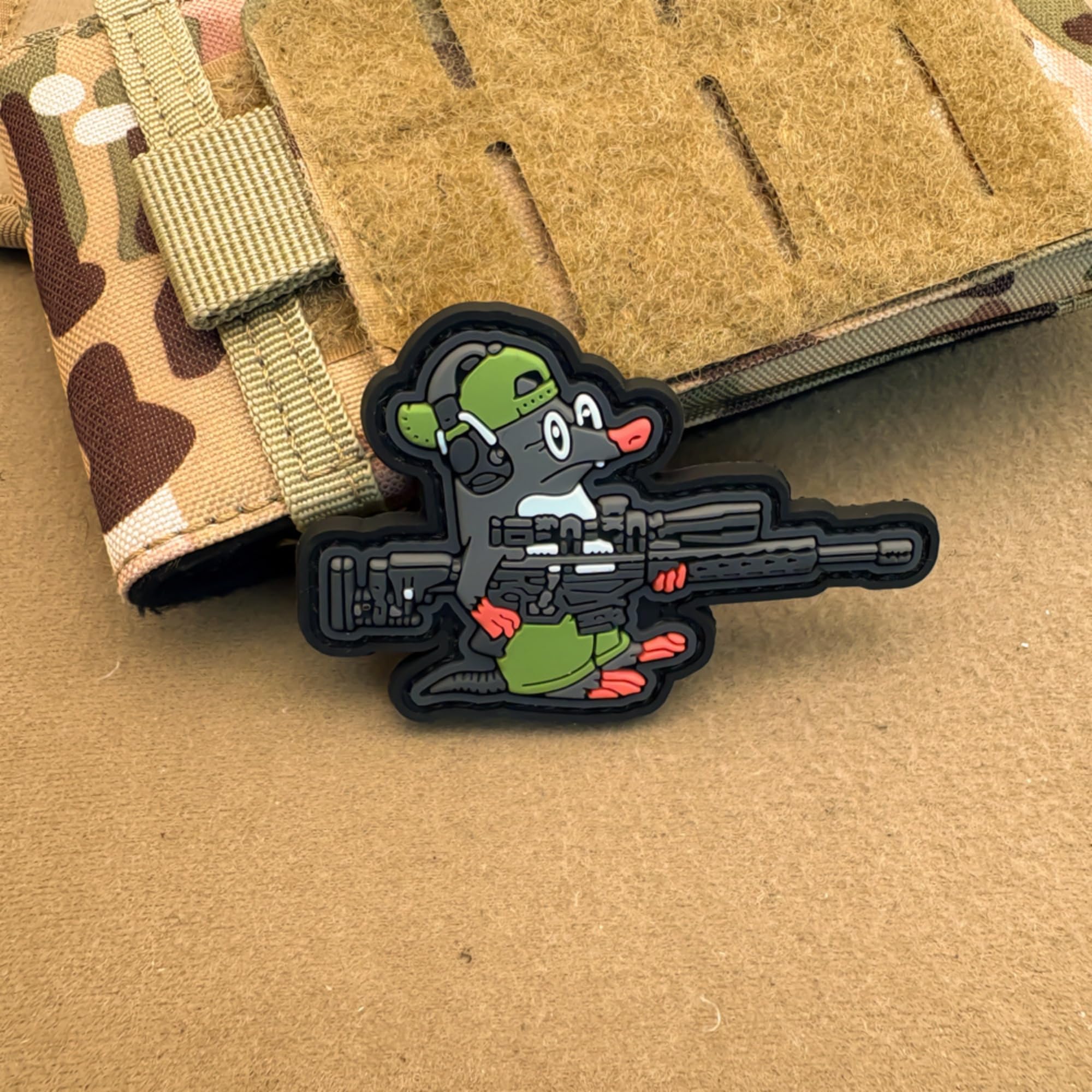 ODSP Tactical Mouse PVC Morale Patch, Military Hook and Loop Badge, 3.15 x 2.17 Inch - Image 4