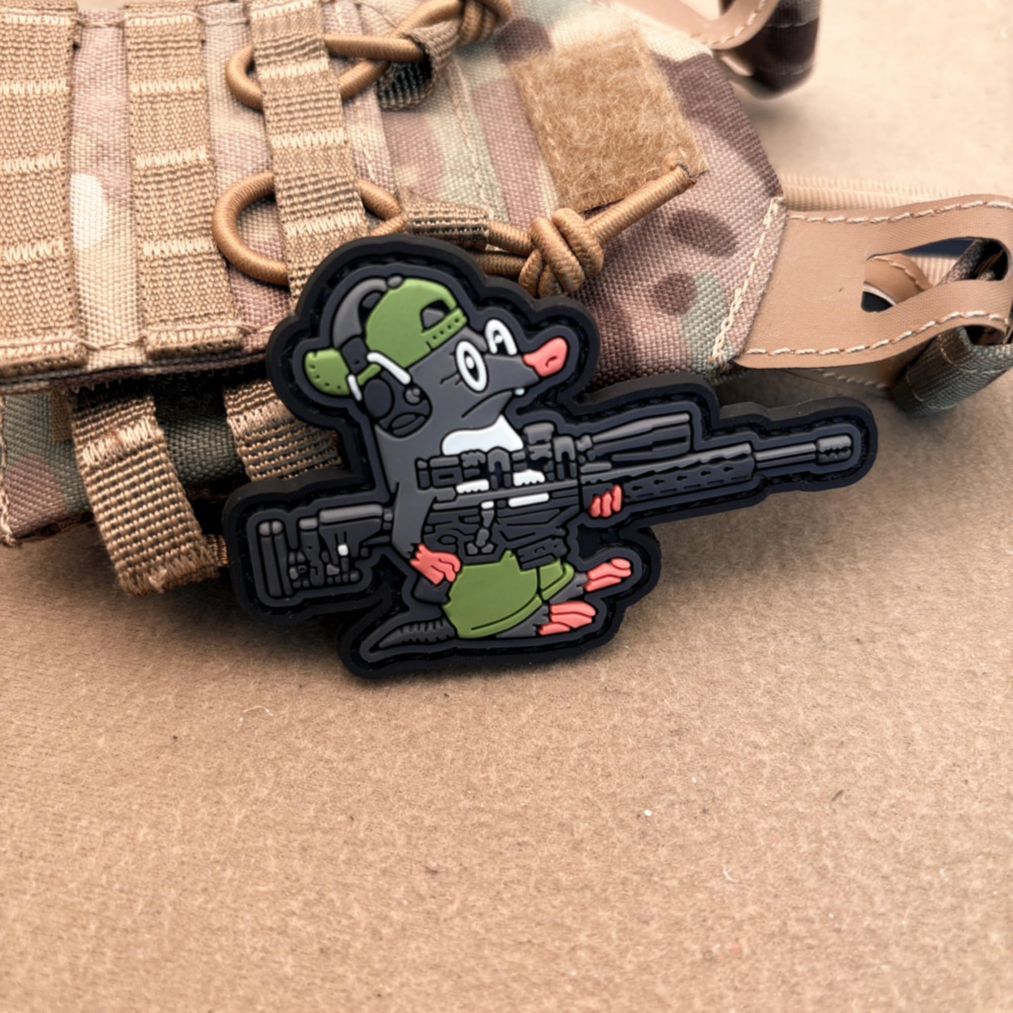 ODSP Tactical Mouse PVC Morale Patch, Military Hook and Loop Badge, 3.15 x 2.17 Inch - Image 6