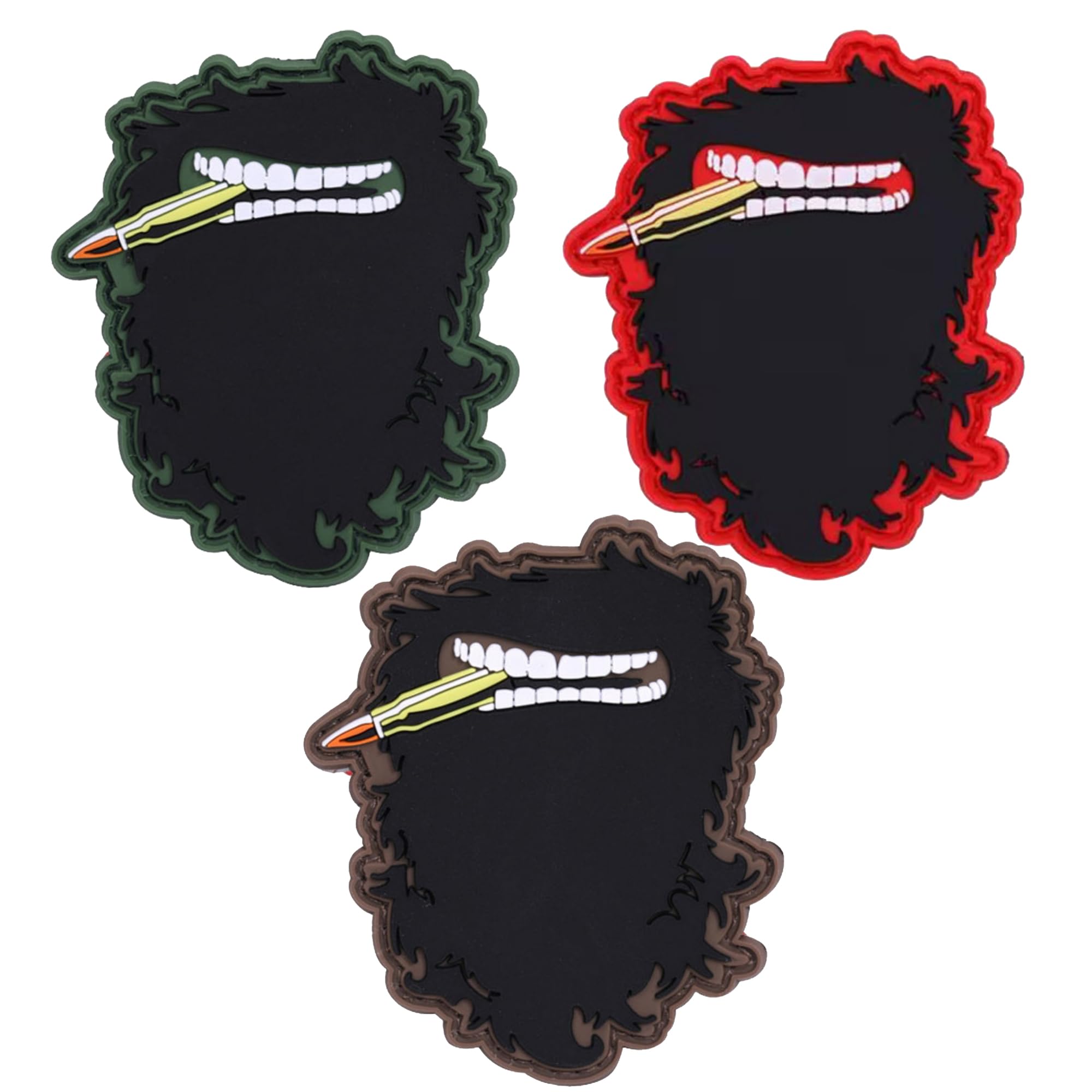 ODSP Tactical PVC Morale Patches with Hook and Loop Backing, Green Bullet Design, 3.3 x 2.75 Inches, 2-Pack - Image 7