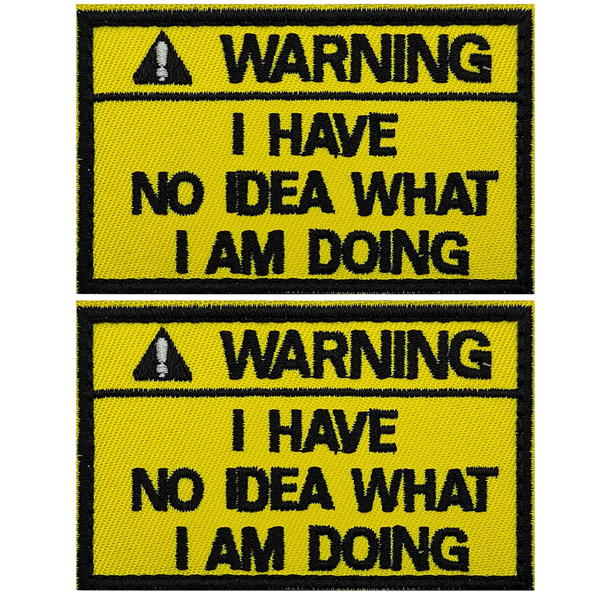 ODSP Warning Embroidered Appliques Patches, I Have No Idea What I Am Doing, 3.15 x 1.97 Inch, Hook and Loop Backing