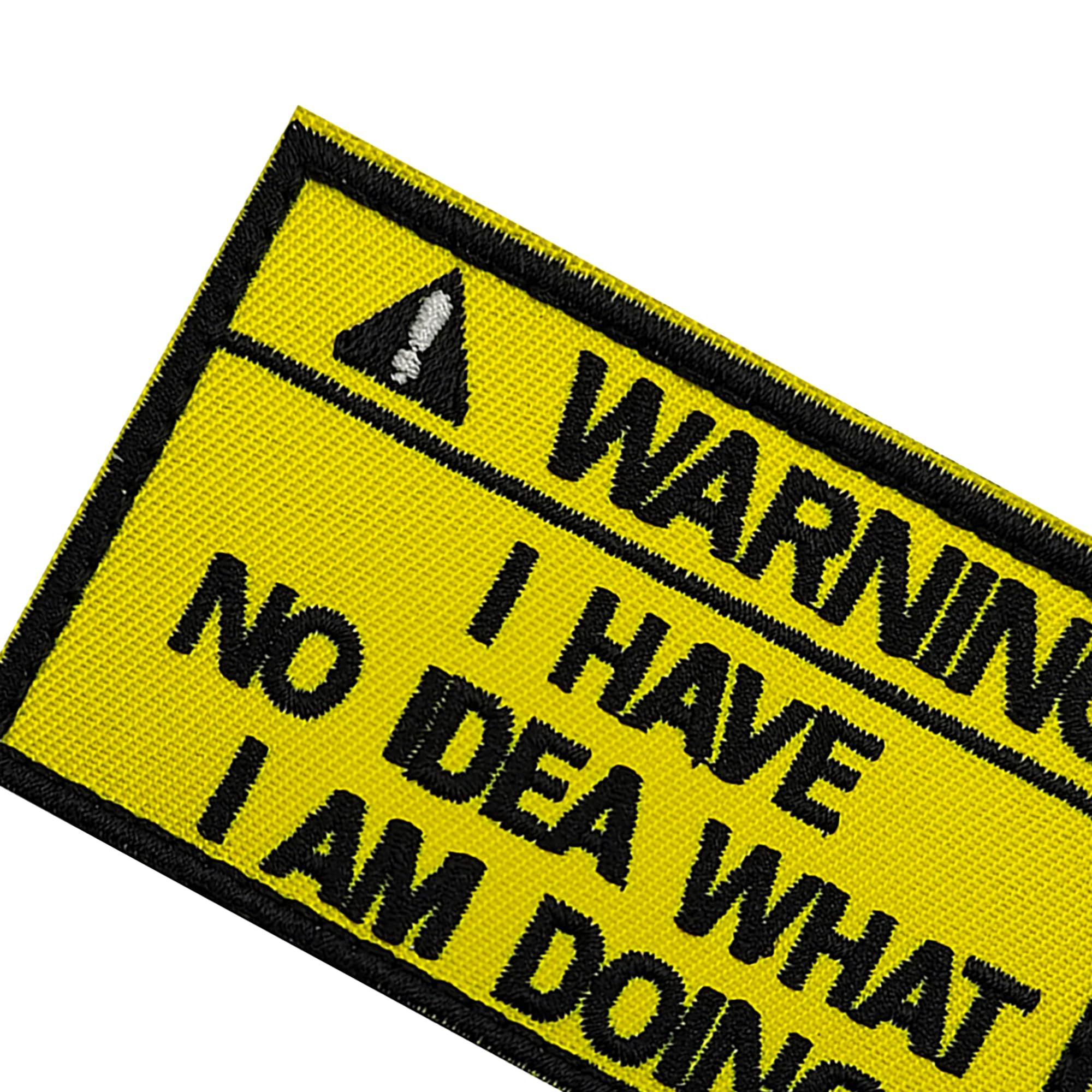 ODSP Warning Embroidered Appliques Patches, I Have No Idea What I Am Doing, 3.15 x 1.97 Inch, Hook and Loop Backing - Image 4
