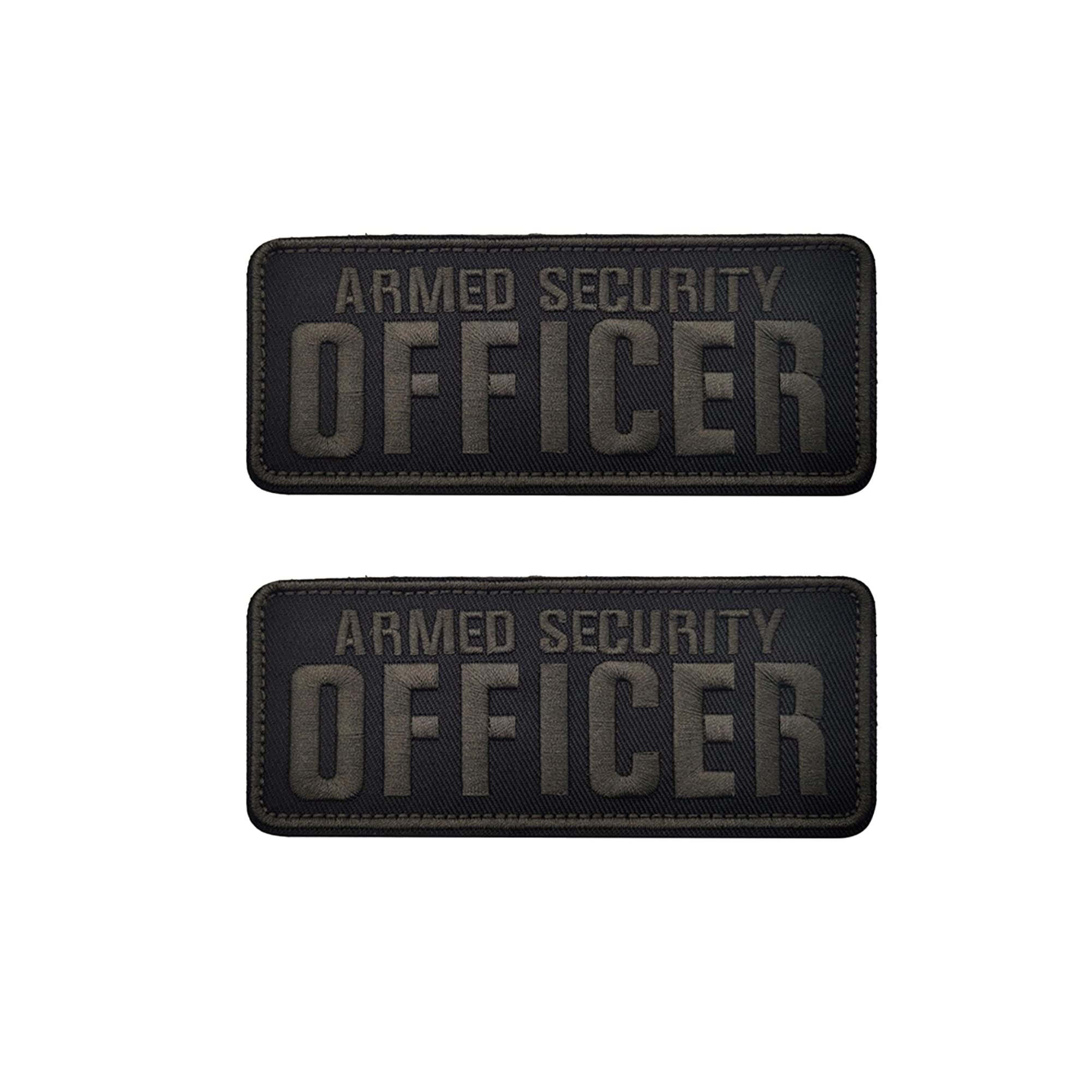 Officer Patch Armed Security Embroidered Patches Tactical Halloween Cosplay Costume Sewing Appliques Emblem Armband Badges for Motorcycle Rider or Bikers Veteran Vest 5.12x1.97Inch