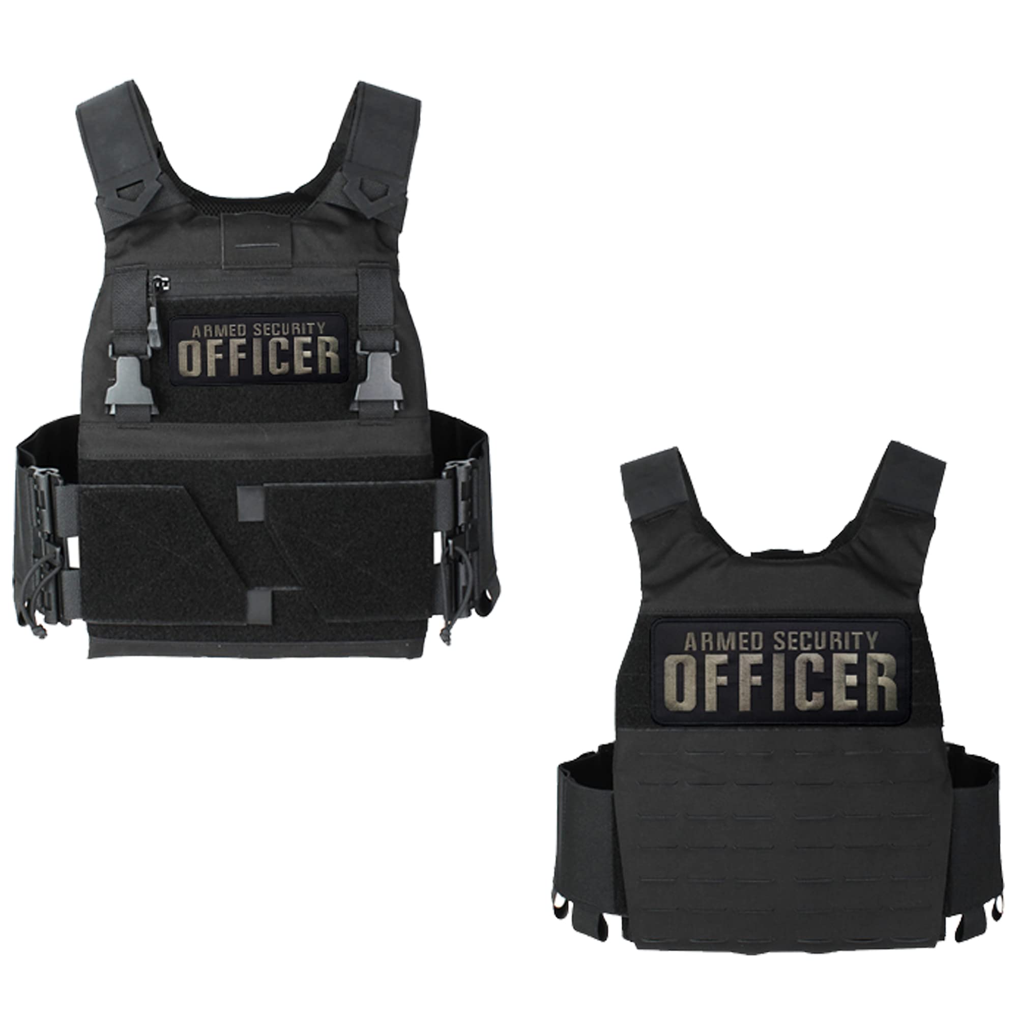 Officer Patch Armed Security Embroidered Patches Tactical Halloween Cosplay Costume Sewing Appliques Emblem Armband Badges for Motorcycle Rider or Bikers Veteran Vest 5.12x1.97Inch - Image 4