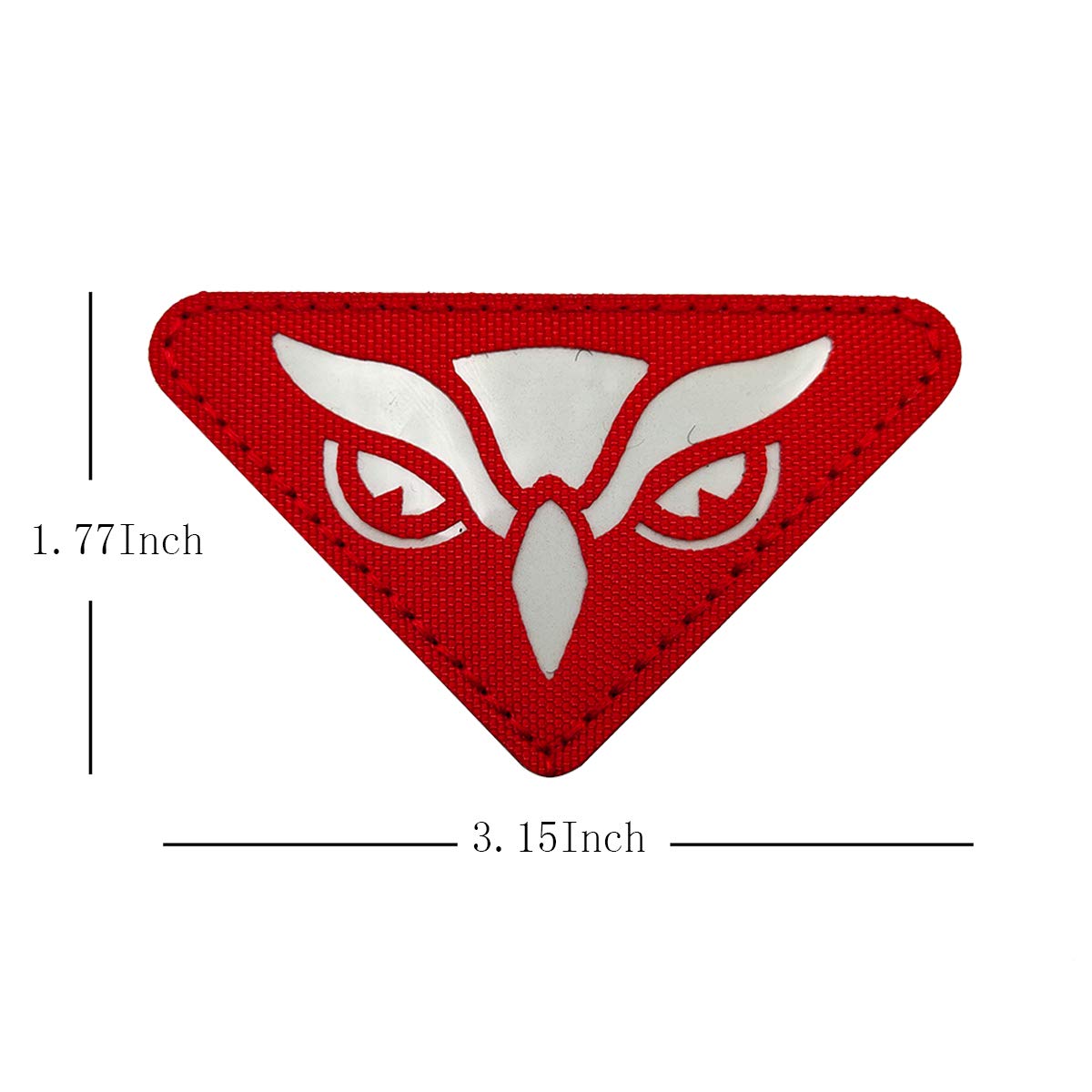 Owl Eyes Glow in Dark Patch - Hook and Loop Fasteners Backing - for Clothes Backpack Hats Jackets Team Uniform - 3.15 x 1.77 Inch - Bubble of 2Pieces - Image 2