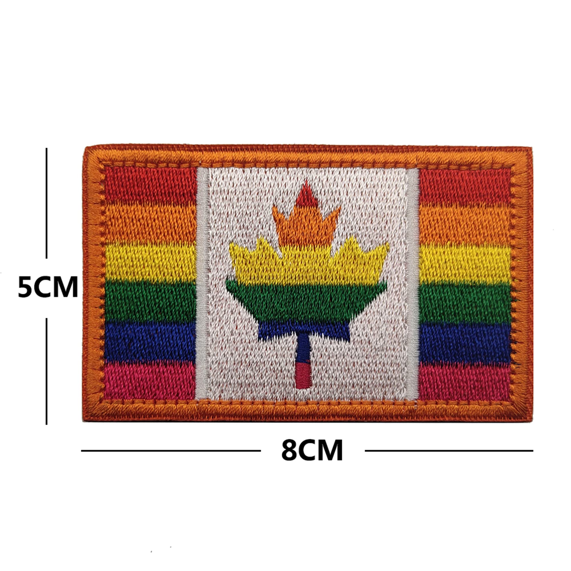 Rainbow Canada Flag Embroidered Patch Morale Canadian Maple Tactical Military Uniform Army Motorcycle Biker Sewing Patches Appliques Emblem Badges - Image 2