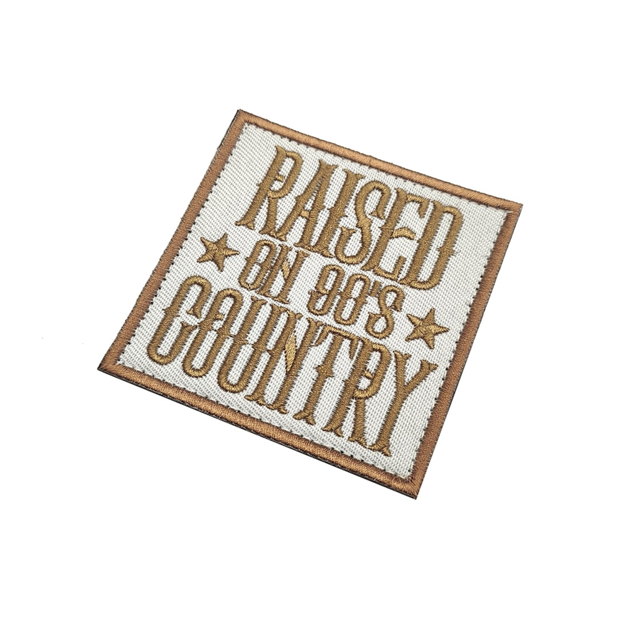 Raised on 90's Country Embroidered Appliques Patches Fastener Hook and Loop Backing, Humor Funny Decorative Patch, Tactical Morale Military Badges for Clothes, Backpacks, Hats, 2.95 x 2.95 Inches - Image 6