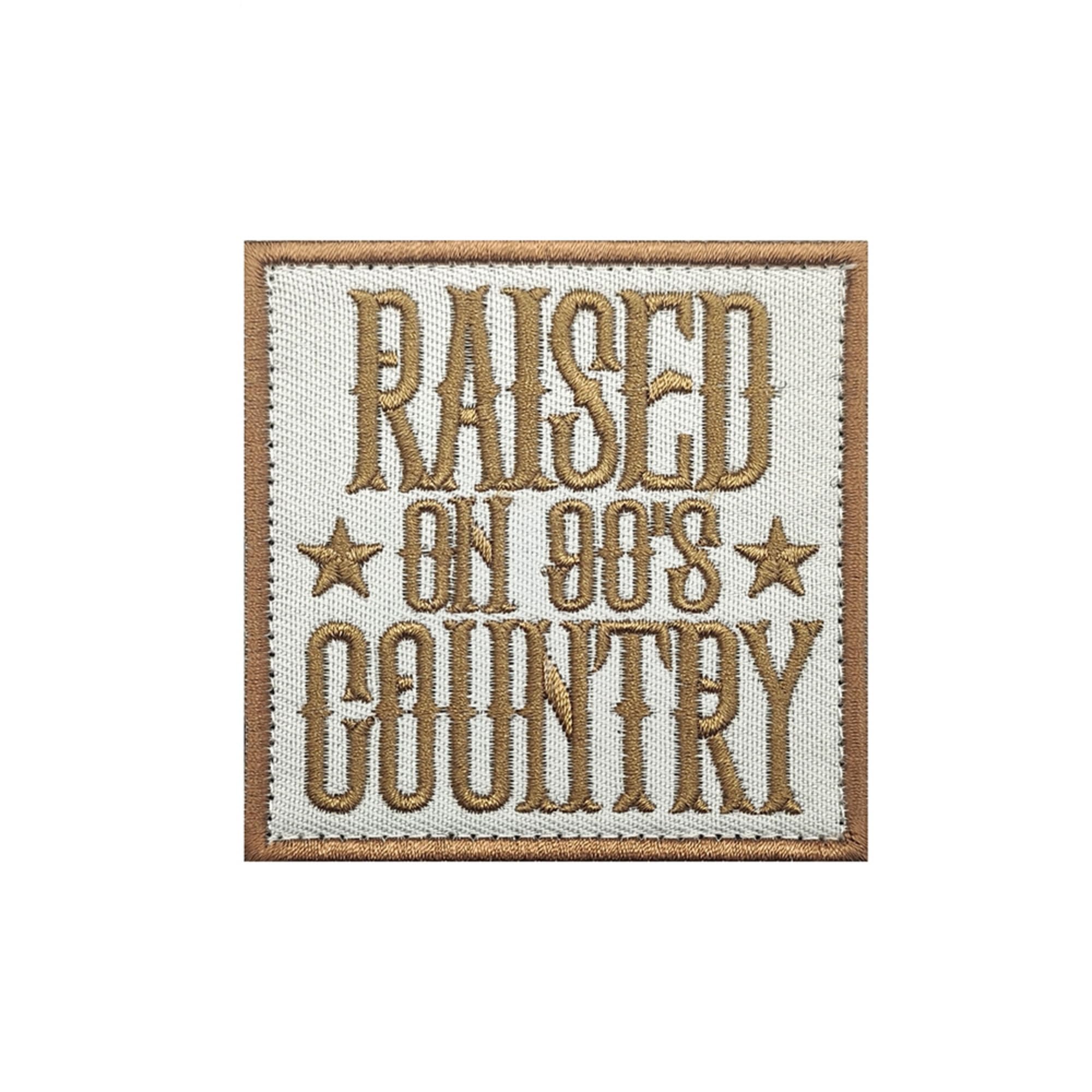 Raised on 90's Country Embroidered Appliques Patches Fastener Hook and Loop Backing, Humor Funny Decorative Patch, Tactical Morale Military Badges for Clothes, Backpacks, Hats, 2.95 x 2.95 Inches - Image 8