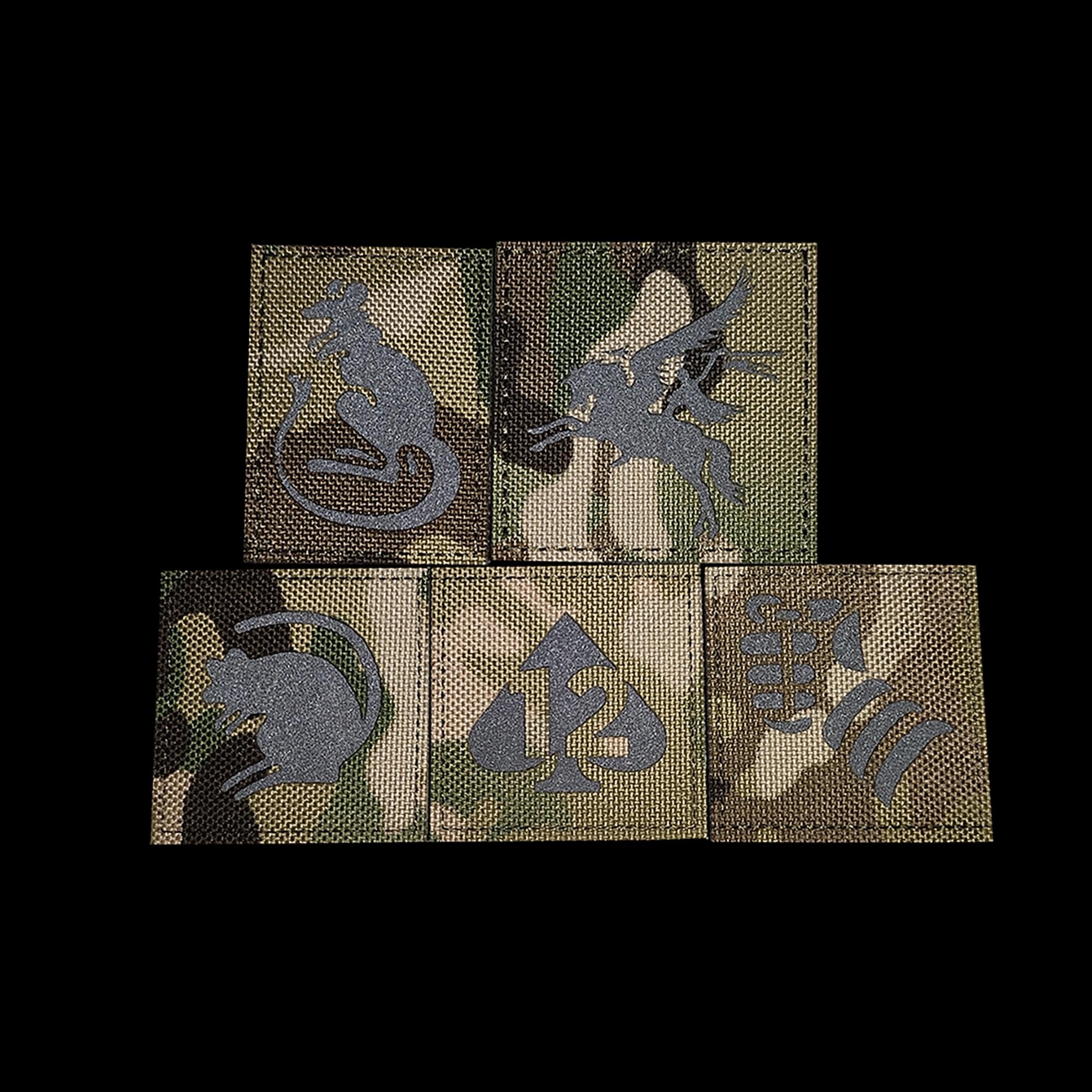 Rat Tags IR Infrared Reflective Patches Tactical Military Morale Emblem Armband Badges Appliques Hook and Loop for Backpacks, Uniforms, Jeans, Jackets, Vests, Hats - Image 2