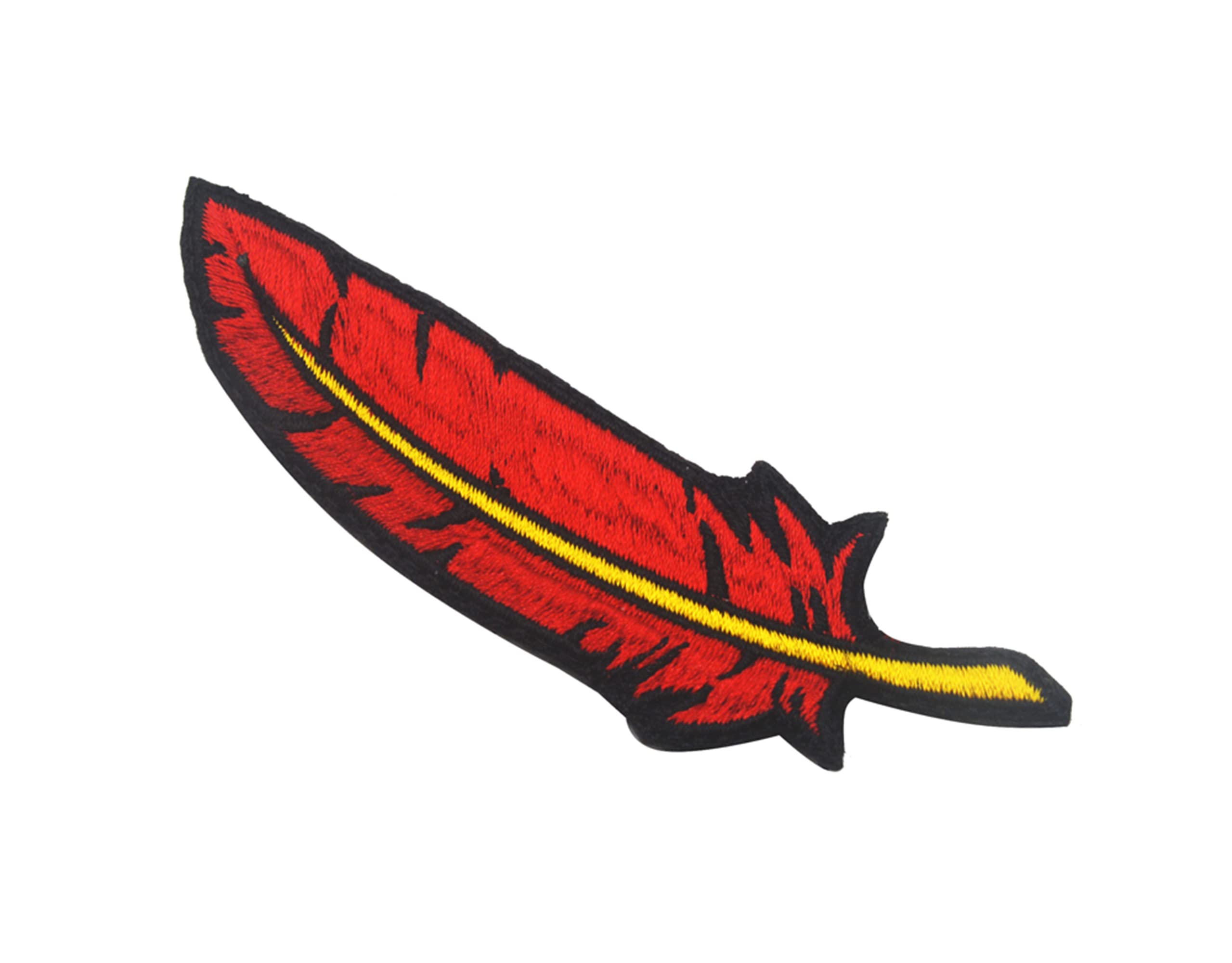 Red Feathers Embroidered Fabric Applique Patches Tactical Military Morale Combat Armband Badges - Image 5