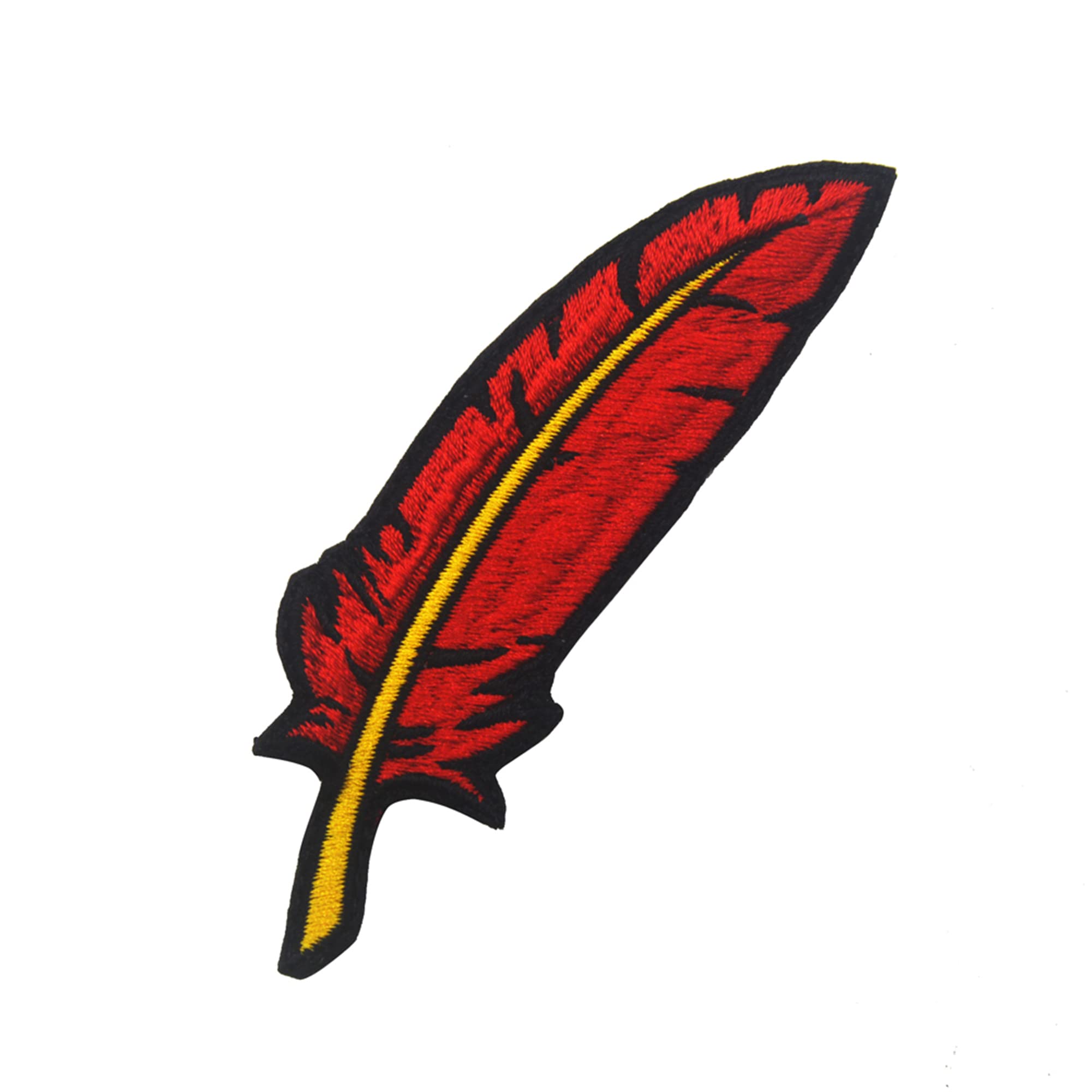 Red Feathers Embroidered Fabric Applique Patches Tactical Military Morale Combat Armband Badges - Image 6
