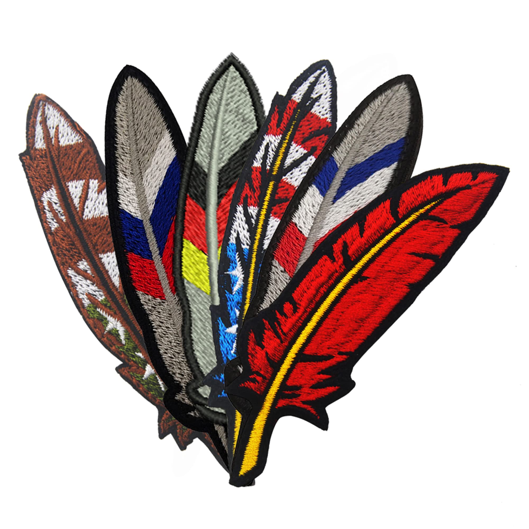 Colorful Feathers Germany Flag Patch Applique German Embroidered Fabric Patches Tactical Military Morale Combat Armband Badges - Image 7