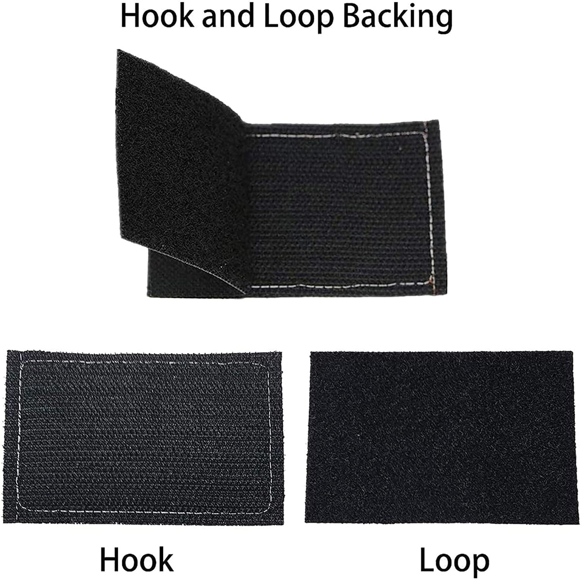 Reflective Blood Type Medical Patches, A Positive, Hook and Loop Backing, 3.15 x 1.97 Inch, Black, Set of 2 - Image 3