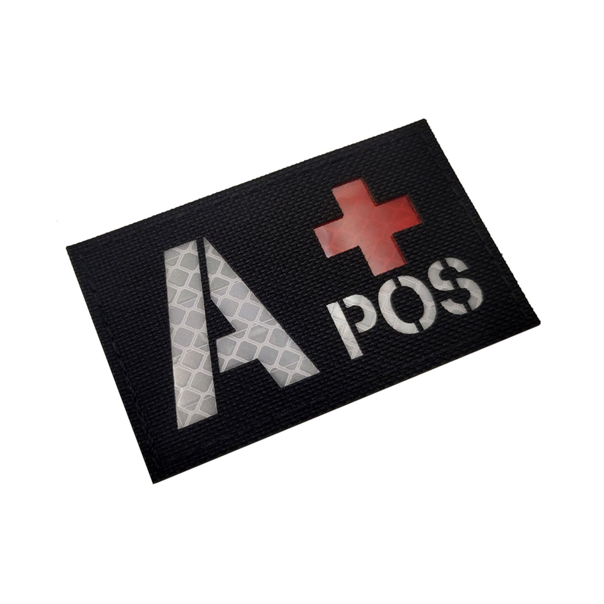 Reflective Blood Type Medical Patches, A Positive, Hook and Loop Backing, 3.15 x 1.97 Inch, Black, Set of 2 - Image 7