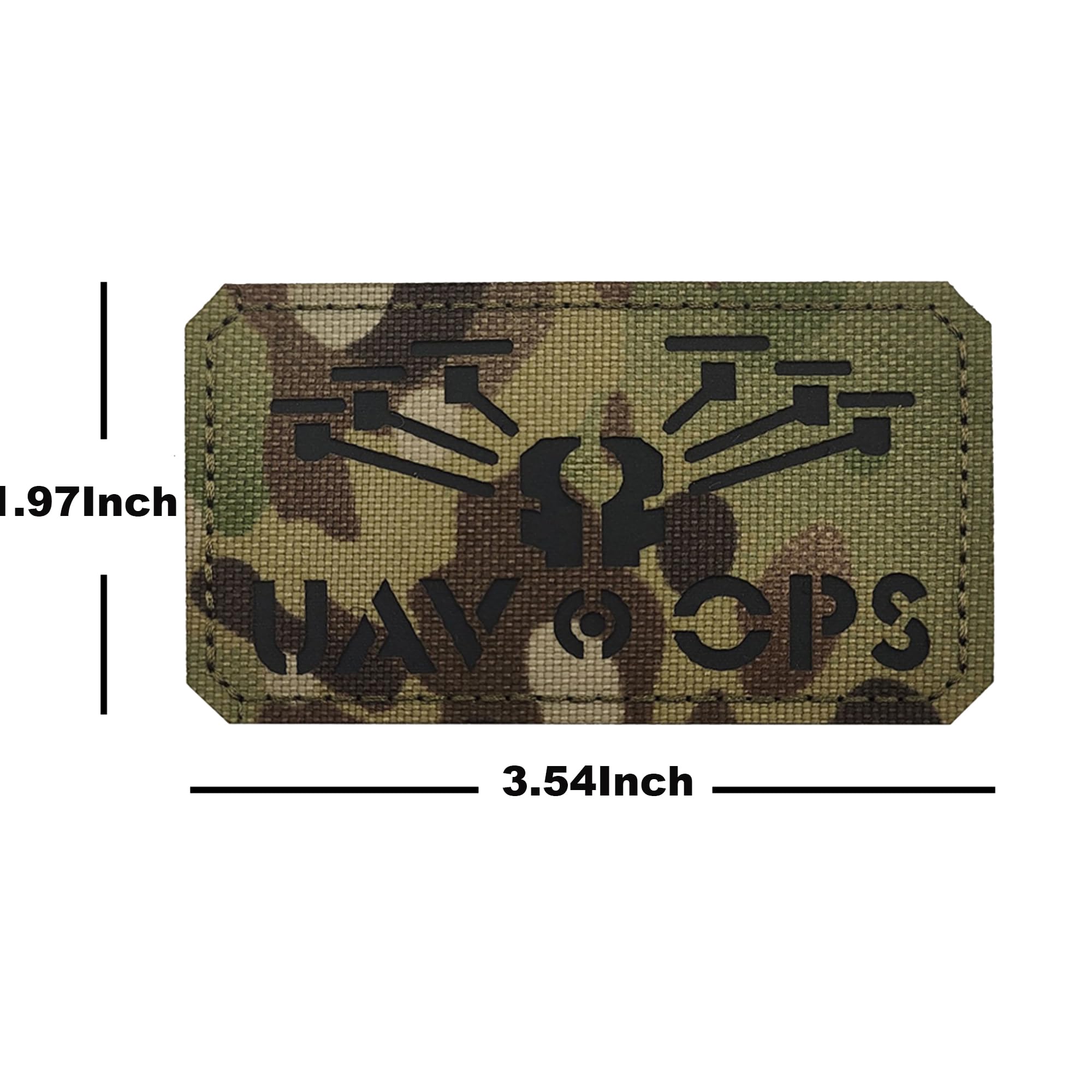 Reflective Drone Pilot Patch, Drone Pilot Hook Loop Fastener Backing Tactical Emblem Badges Decorative Appliques for Backpacks, Hats, Helmets, Clothes, Jackets - Image 2