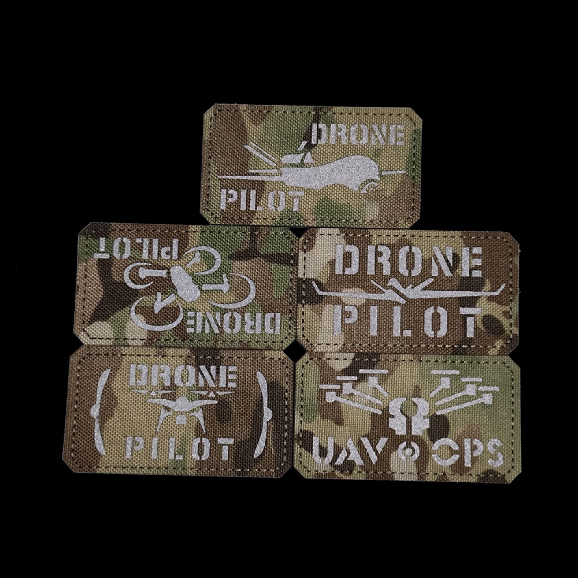 Reflective Drone Pilot Patch, Drone Pilot Hook Loop Fastener Backing Tactical Emblem Badges Decorative Appliques for Backpacks, Hats, Helmets, Clothes, Jackets - Image 4