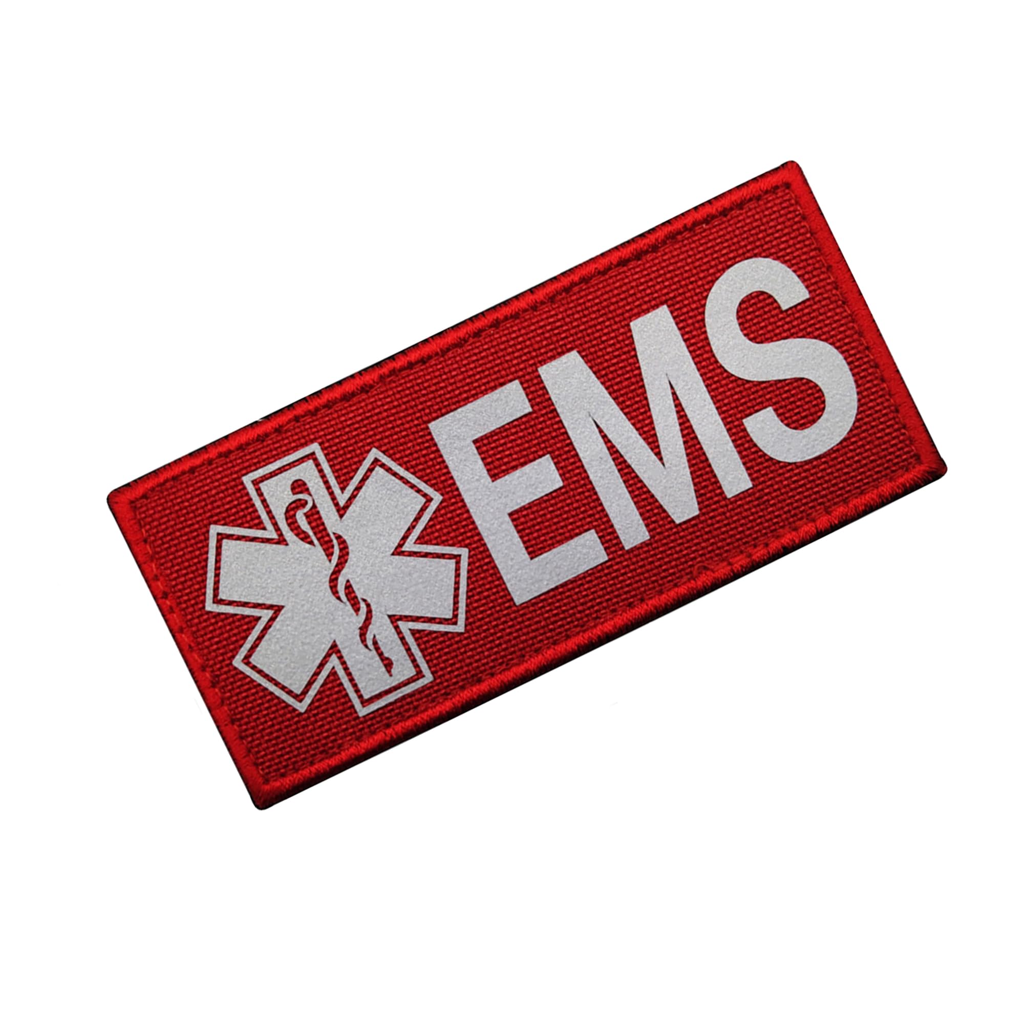 Reflective EMS Medical Patches, 4.33 x 2 Inches, Hook and Loop Backing, Red and White, 2-Pack - Image 7