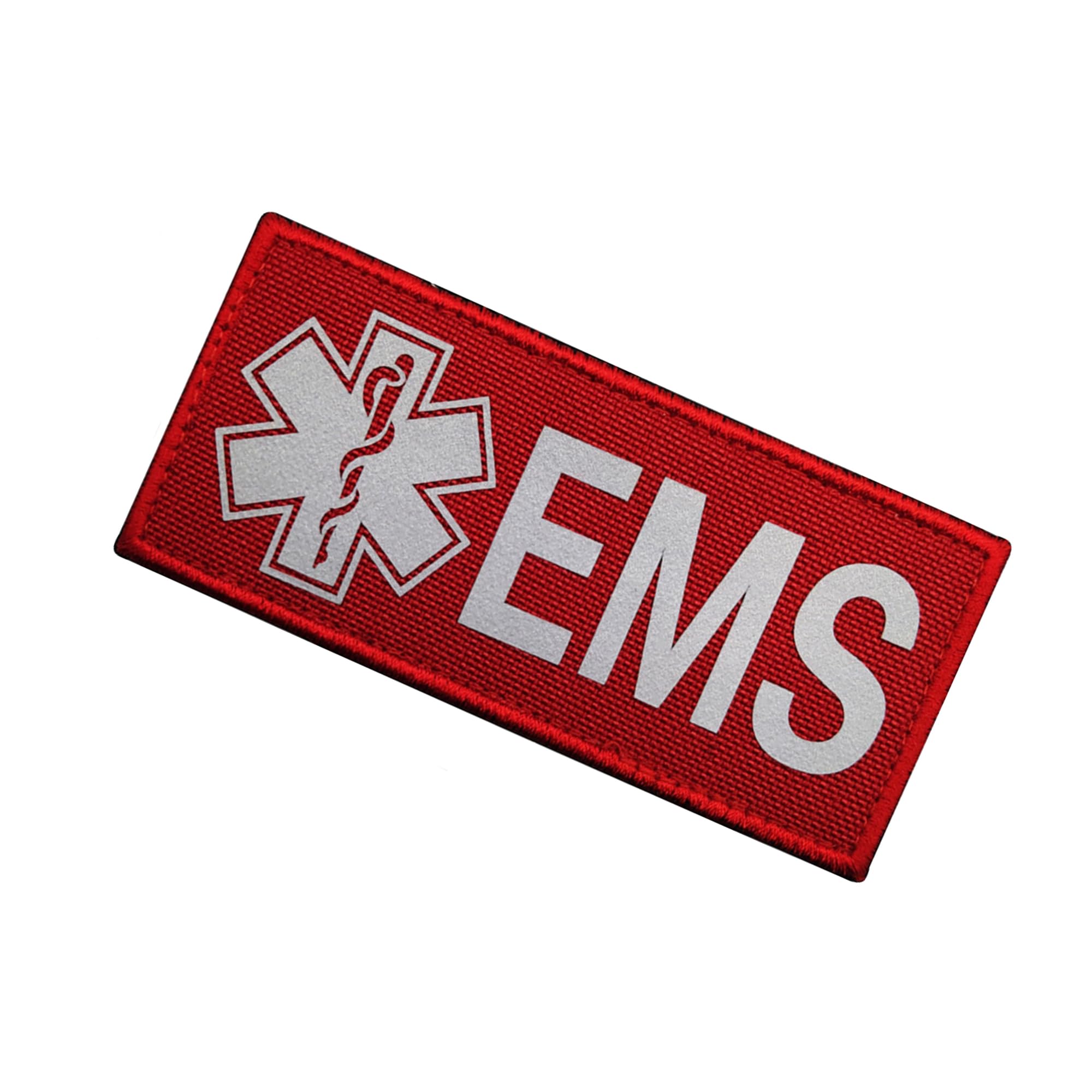 Reflective EMS Medical Patches, 4.33 x 2 Inches, Hook and Loop Backing, Red and White, 2-Pack - Image 8