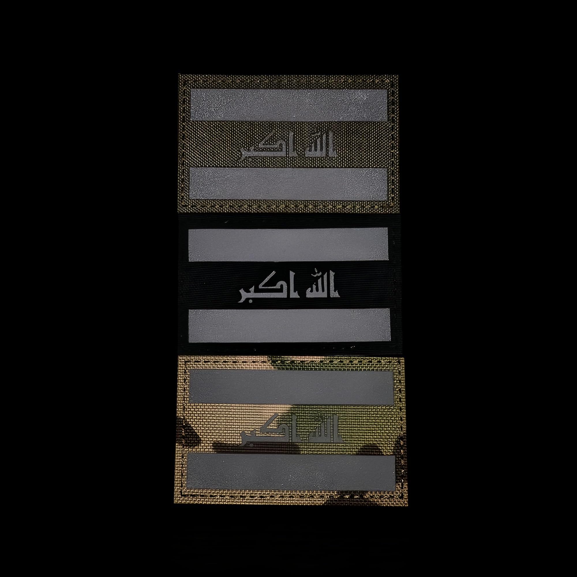Reflective Iraq Flag Patches Decorative Appliques with Hook and Loop Fastener Backing Badges for Clothes, Backpacks, Helmet, Tactical Gears, Hats, Jackets, Jeans, 3.15 x 1.97 inch, Bundle of 2 Pieces - Image 5