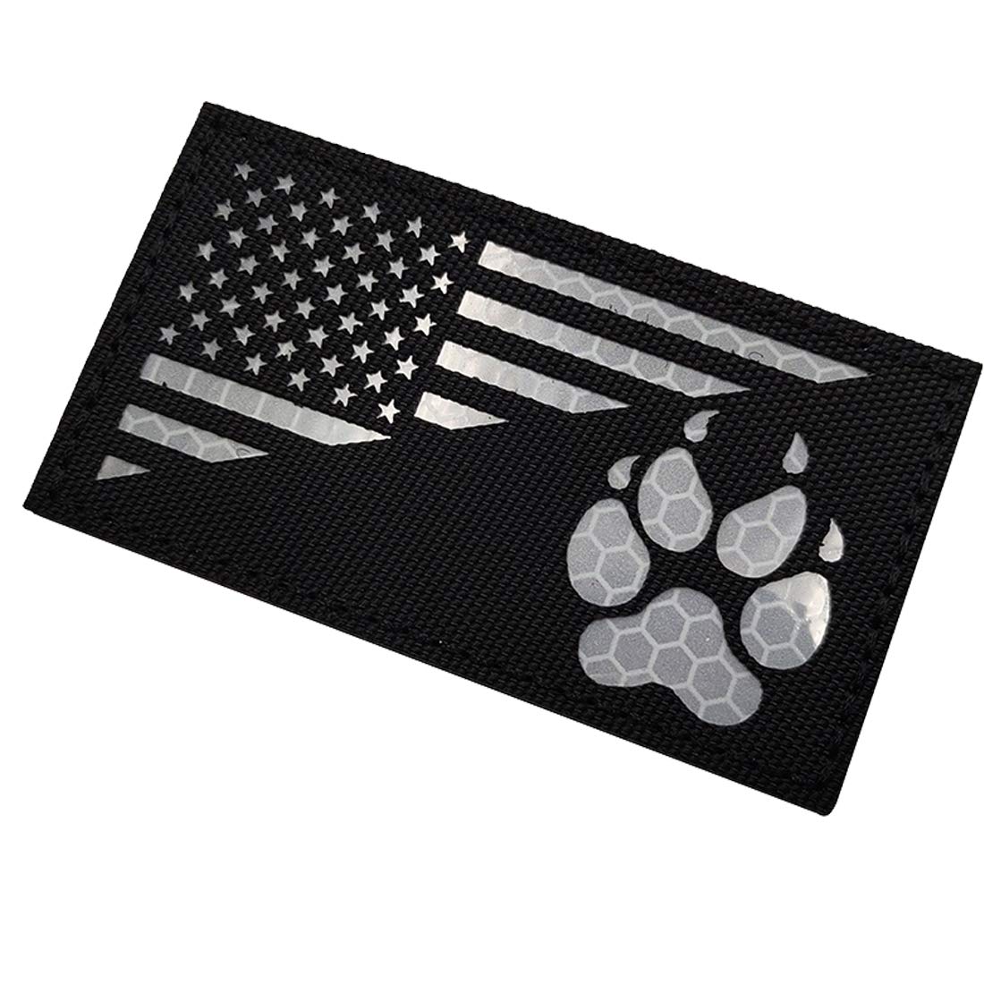 Reflective K9 Dog Handler Patches, K-9 USA Flag Tactical Military Appliques with Hook and Loop Fastener Backing for Medium and Large Animal Vests Harnesses - Image 9