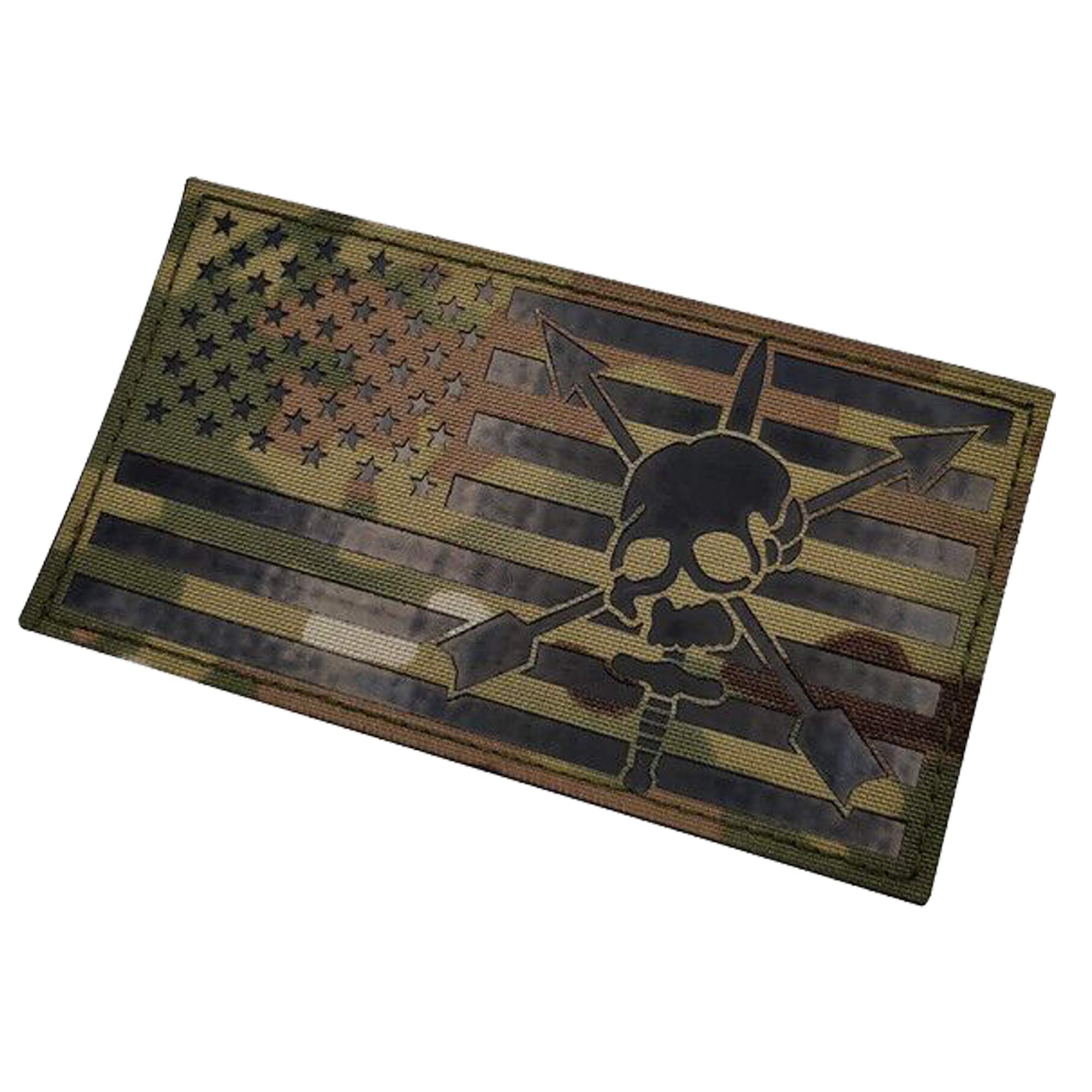 Reflective Pirate American USA US Flag Patches, Emblem Tactical Fastener Hook and Loop Backing Badges Decorative Appliques - Image 7