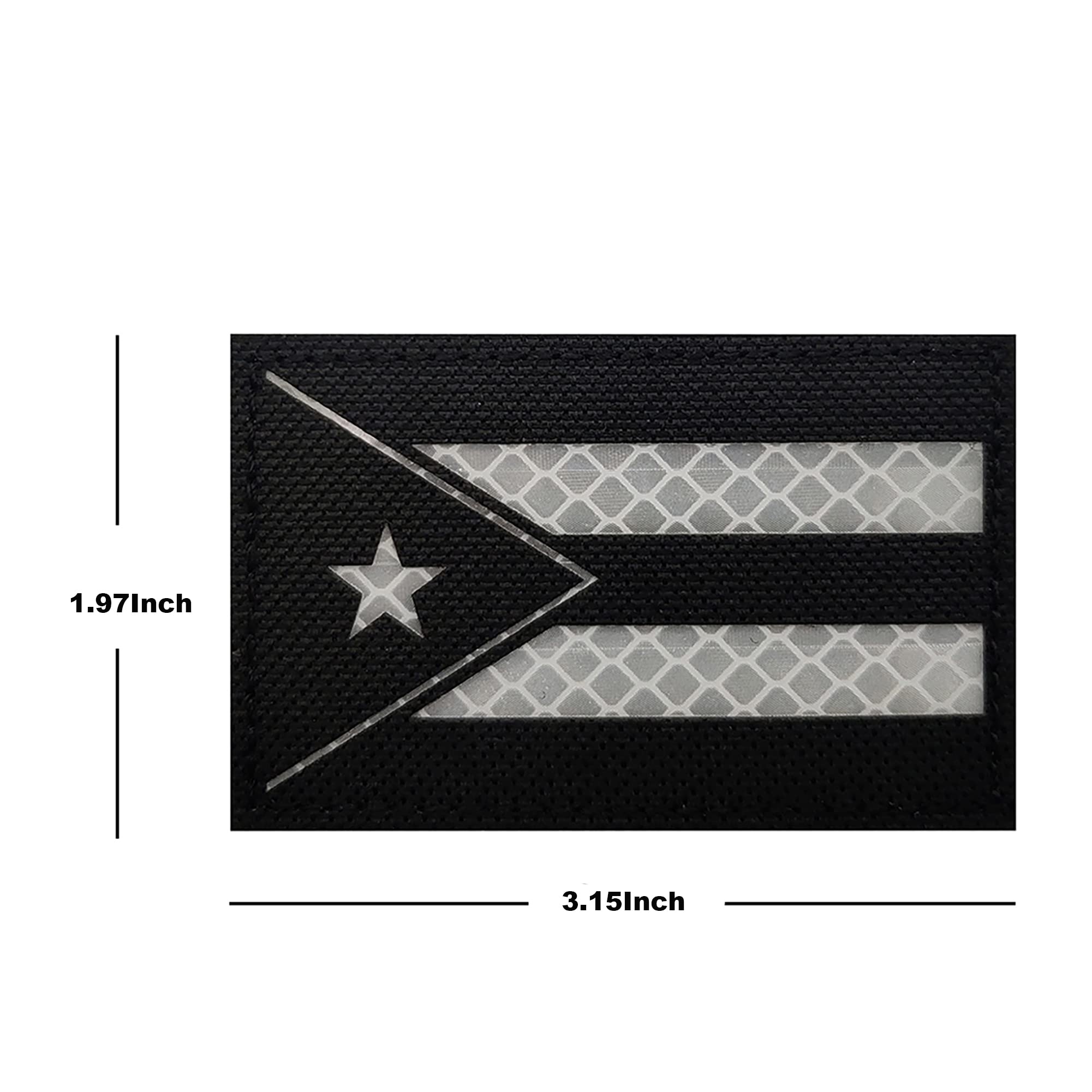 Reflective Puerto Rico Flag Applique Patches Puerto Rican Embroidered Appliqué Patches Sewing Fabric Funny Applique Patches Tactical Military Emblem Badges - Image 3