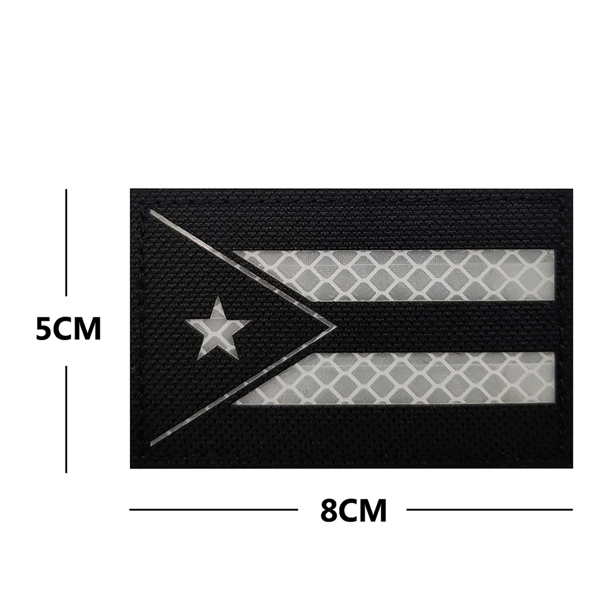 Reflective Puerto Rico Flag Applique Patches Puerto Rican Embroidered Appliqué Patches Sewing Fabric Funny Applique Patches Tactical Military Emblem Badges - Image 4