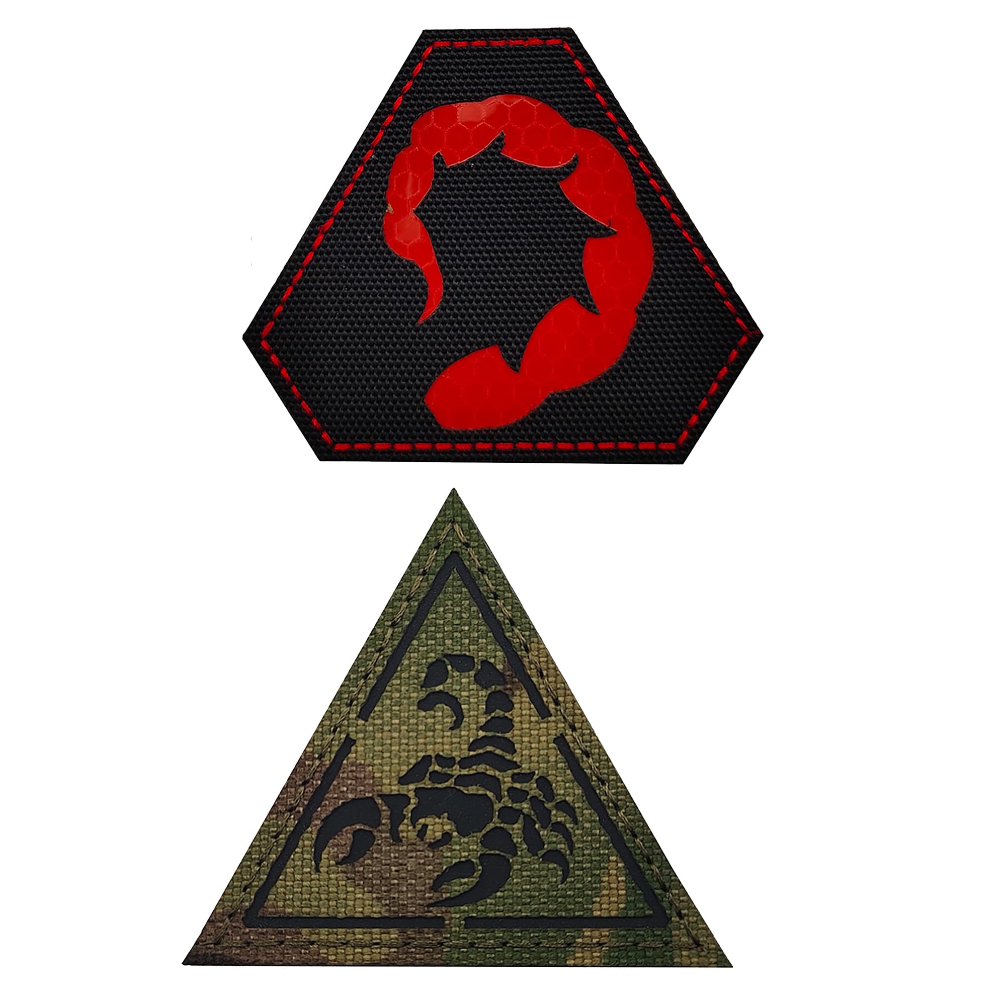 Reflective Scorpion Patch Scorpion Tail Hook and Loop Fasteners Backing Applique Patches Tactical Emblem Armband Badges