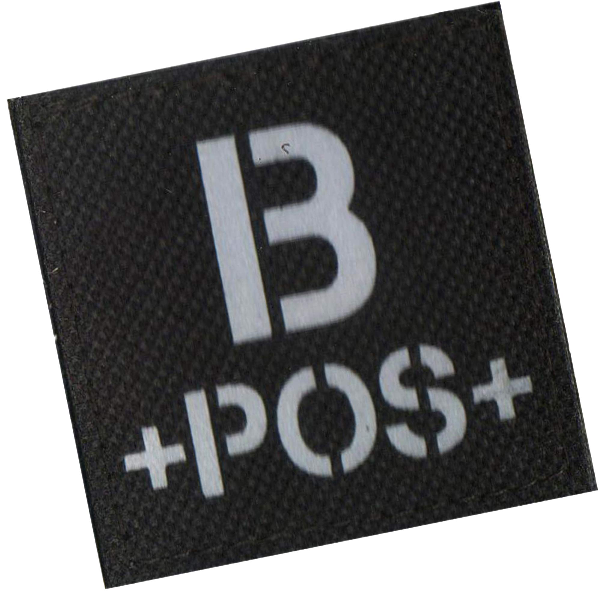 Reflective Tactical Blood Type B+ Positive POS Patch Embroidered Military Badge for Outdoors 1.97 x 1.97 inch Pack of 2 - Image 6