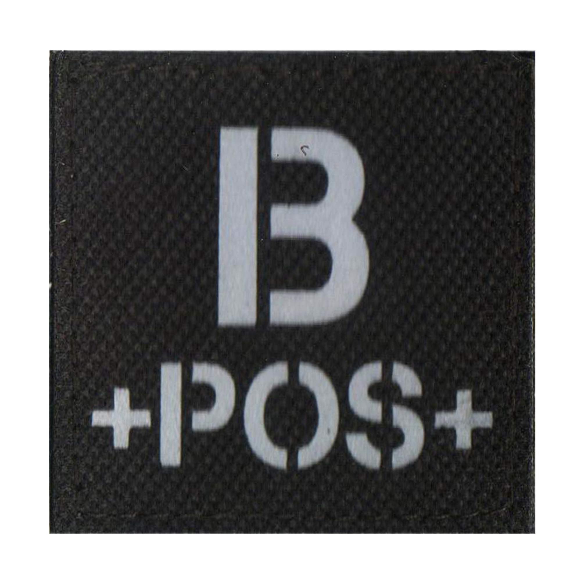 Reflective Tactical Blood Type B+ Positive POS Patch Embroidered Military Badge for Outdoors 1.97 x 1.97 inch Pack of 2 - Image 8