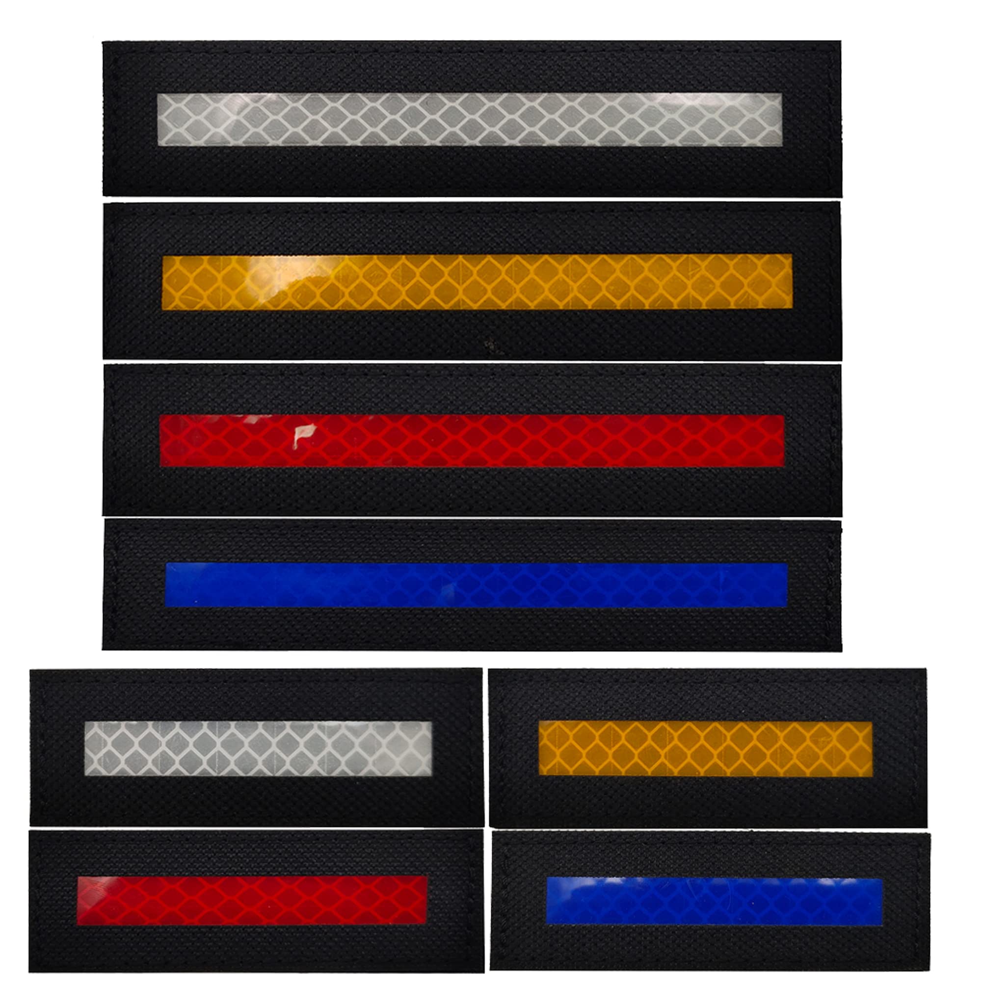 Reflective Tape, Laser Cut Reflector Safety Strip Warning Sticker Patch with Hook and Loop Backing, High-Adhesive Bright Color Safety Reminder Tool Adhesive Decals - Image 8