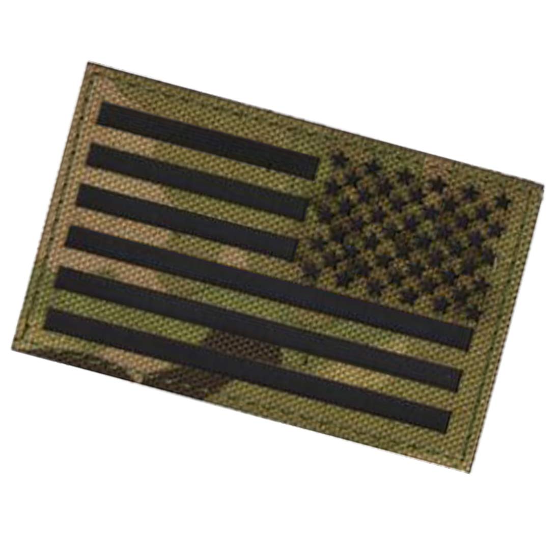 Reflective US USA American Flag Patch, Infrared Reflectivity Tactica Patches with Hook and Loop Fastener Backingm 3.15 x 1.97 inch, Bundle of 2 Pieces - Image 4