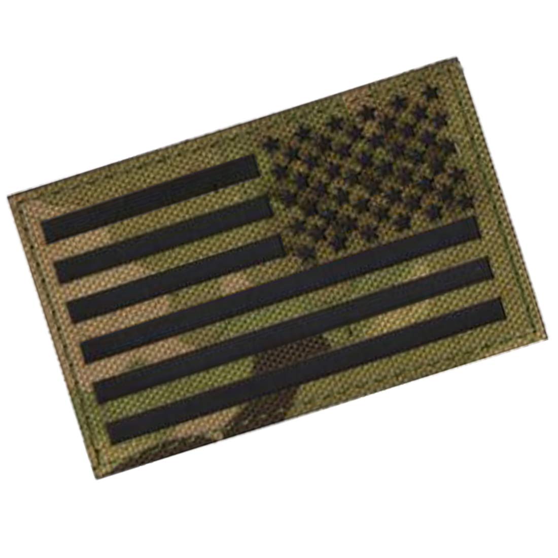 Reflective US USA American Flag Patch, Infrared Reflectivity Tactica Patches with Hook and Loop Fastener Backingm 3.15 x 1.97 inch, Bundle of 2 Pieces - Image 5