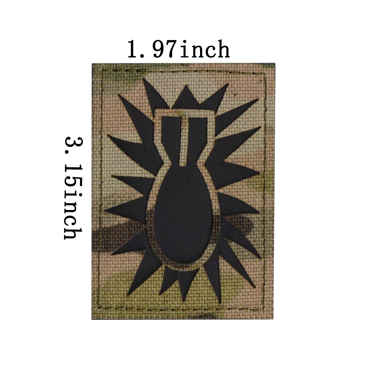Reflective USA Flag/EOD Patch Explosive Ordnance Disposal Bomb Squad Military Patches Tactical Embroidered Badges Hook and Loop Patch 3.15 x 1.97 inch 3 Pack - Image 3