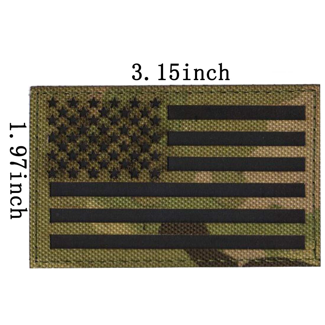 Reflective USA Flag/EOD Patch Explosive Ordnance Disposal Bomb Squad Military Patches Tactical Embroidered Badges Hook and Loop Patch 3.15 x 1.97 inch 3 Pack - Image 4