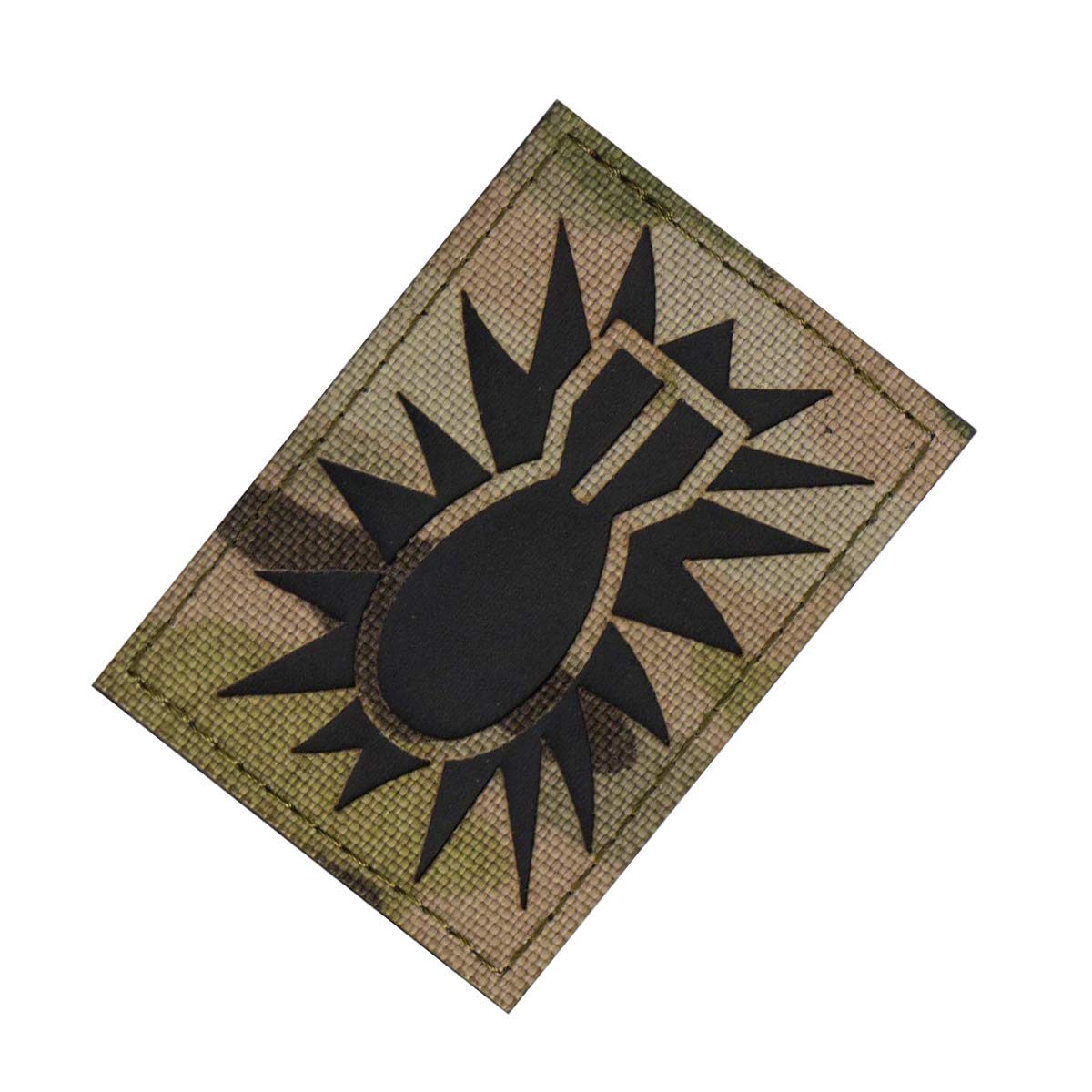Reflective USA Flag/EOD Patch Explosive Ordnance Disposal Bomb Squad Military Patches Tactical Embroidered Badges Hook and Loop Patch 3.15 x 1.97 inch 3 Pack - Image 7