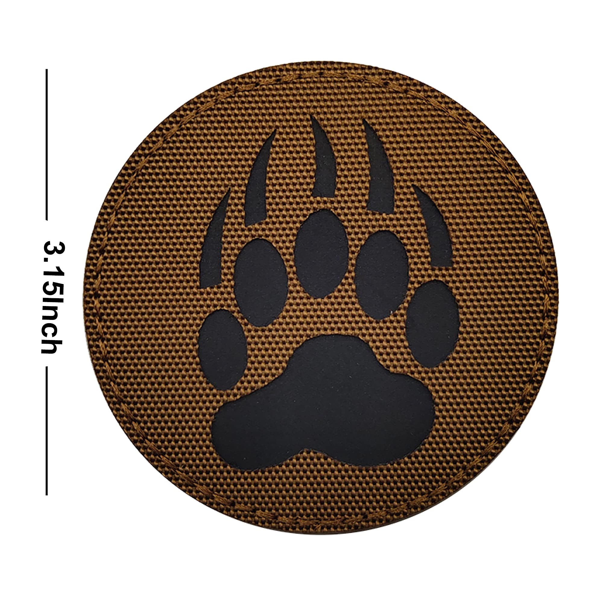 Round Bear Infrared Reflective Patches Sew on Appliques Decorate Badges Fastener Hook and Loop Backing Tactical Rocker Rider Motorcycle Biker Patch 3.15Inch Diameter - Image 5