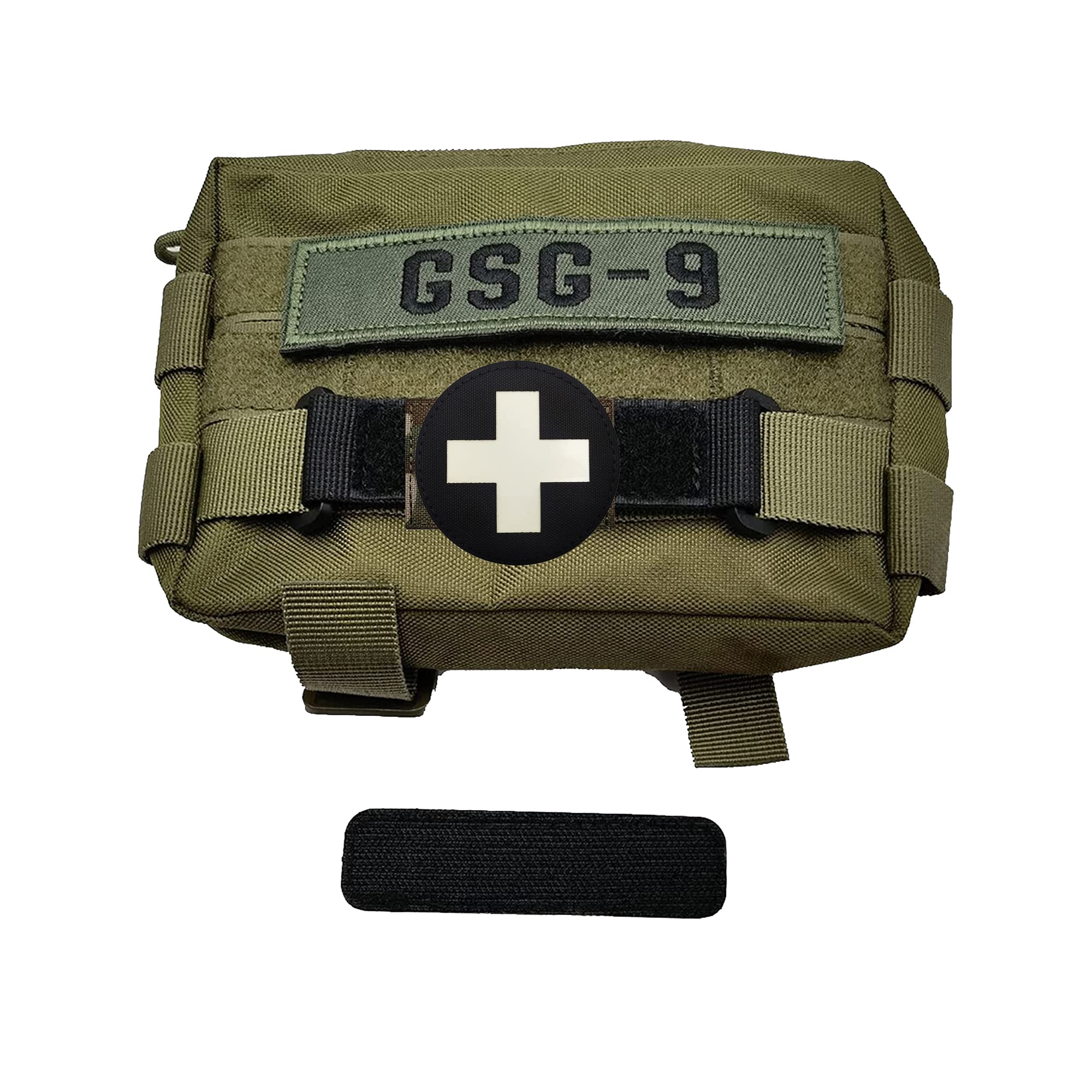 Round Medic Cross First Aid Glow in Dark Patches, Tactica Military Morale Combat Armband Badges with Hook and Loop Fastener Backing, 2.95 Inch, Bundle of 2 Pieces - Image 4