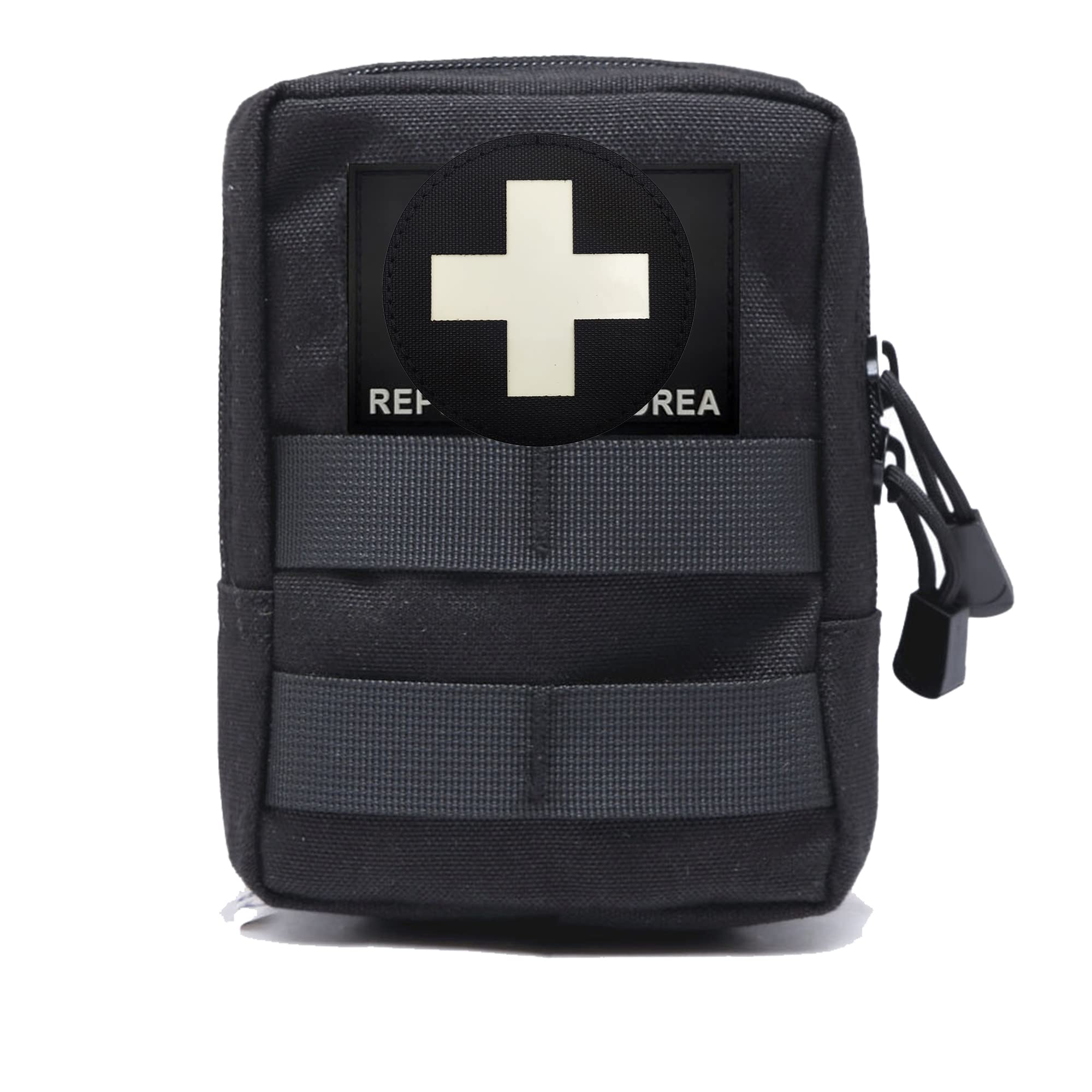 Round Medic Cross First Aid Glow in Dark Patches, Tactica Military Morale Combat Armband Badges with Hook and Loop Fastener Backing, 2.95 Inch, Bundle of 2 Pieces - Image 5