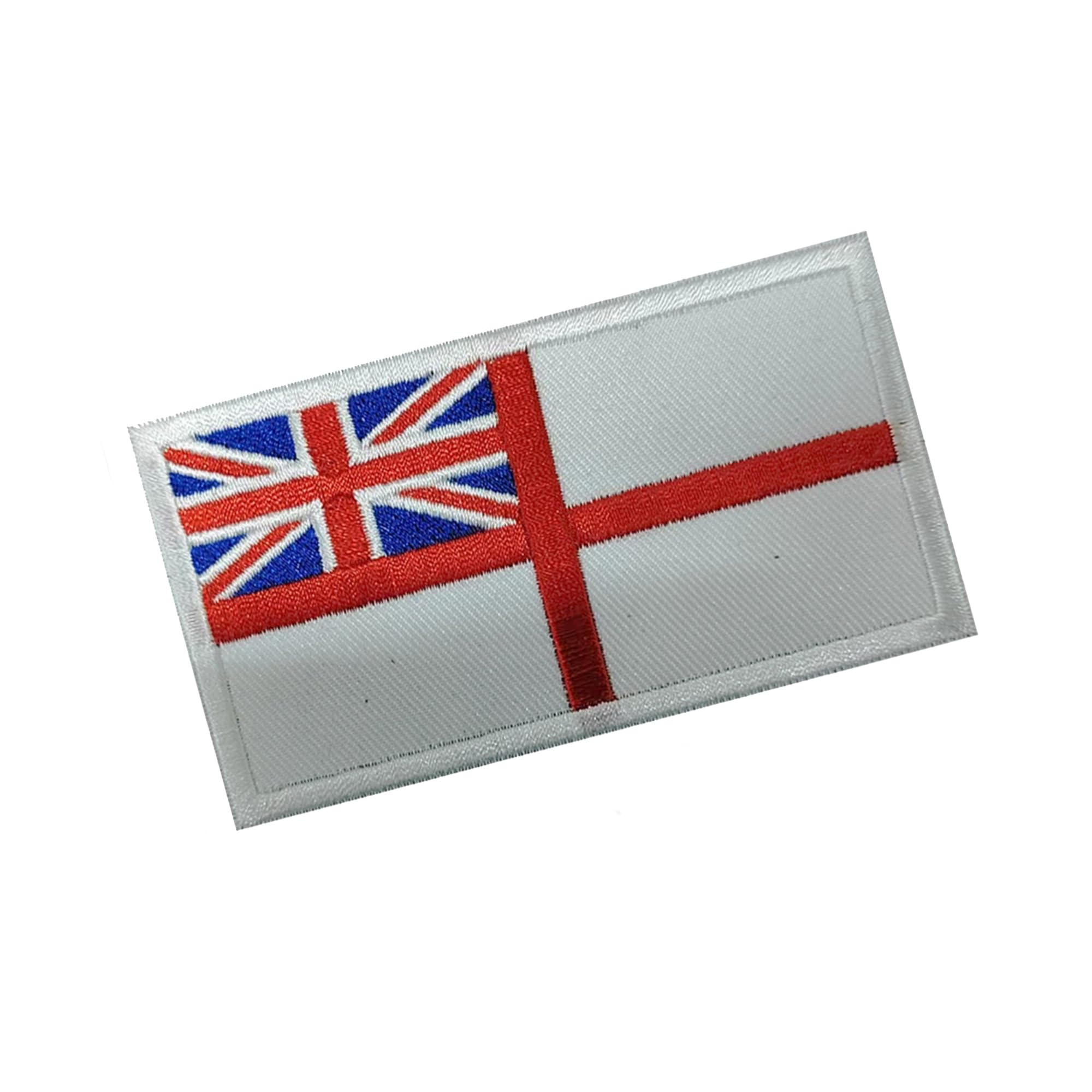 Royal Navy White Ensign Flag Embroidered Patches Appliques, 3.54 x 1.97 Inch, Hook and Loop Backing, 2-Pack - Image 8