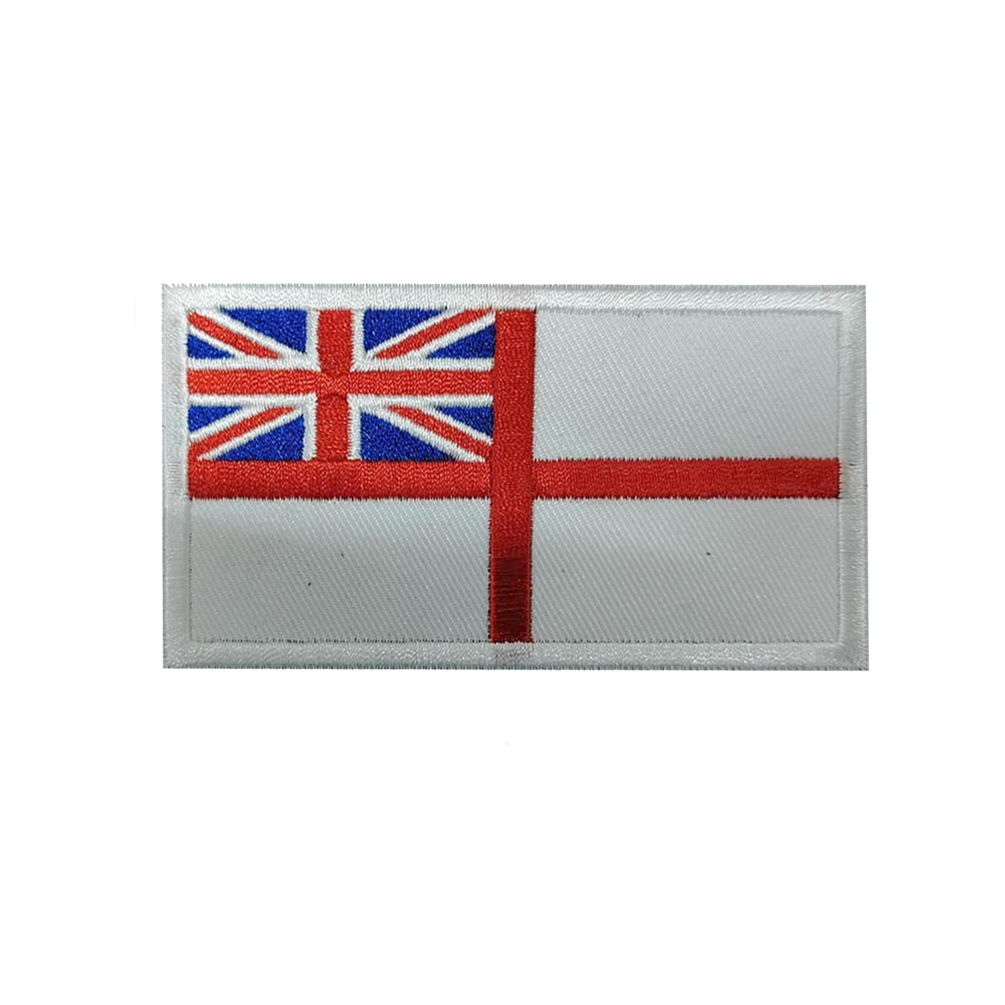 Royal Navy White Ensign Flag Embroidered Patches Appliques, 3.54 x 1.97 Inch, Hook and Loop Backing, 2-Pack - Image 9