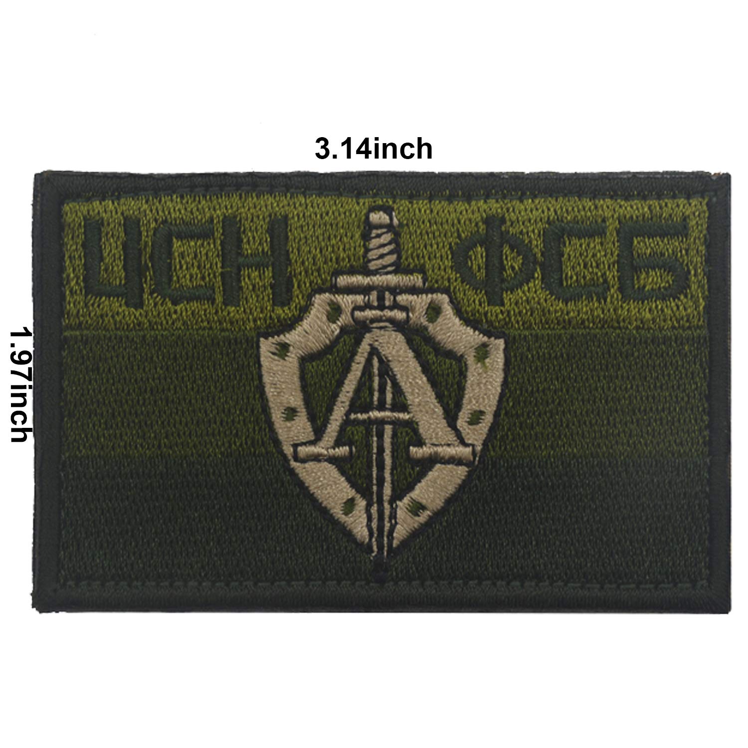 Green CSN FSB Alfa Group Embroidered Patch Fastener Hook & Loop Tactical Military Morale Patches Appliques Badge 2PCS - Image 3