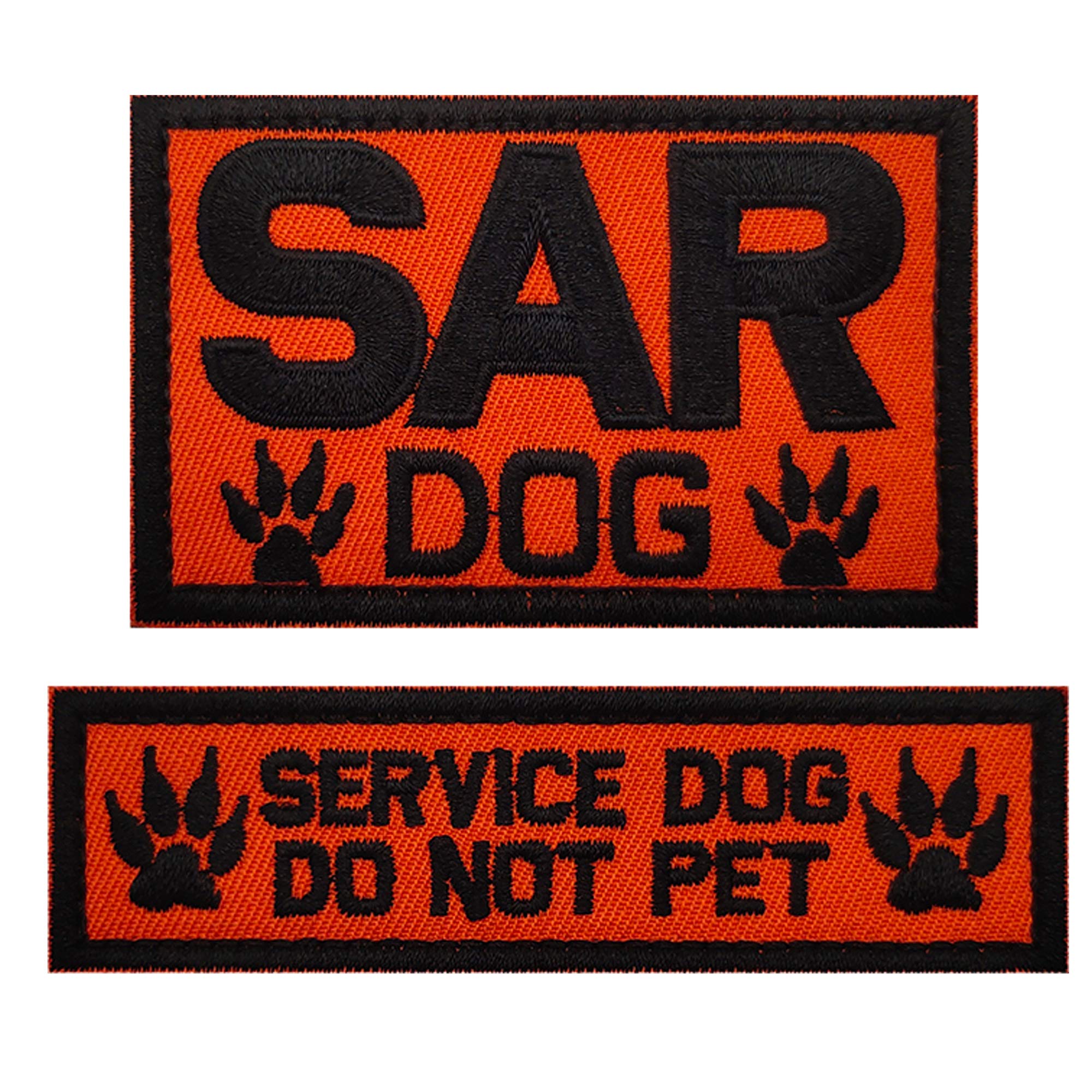SAR Dogs Embroidered Patch, Customizable Service Dog Do not Pet Training Patches Tactical Gear Military Badges Decorative Appliques with Hook and Loop Fastener Backing for Vest Harness Collar