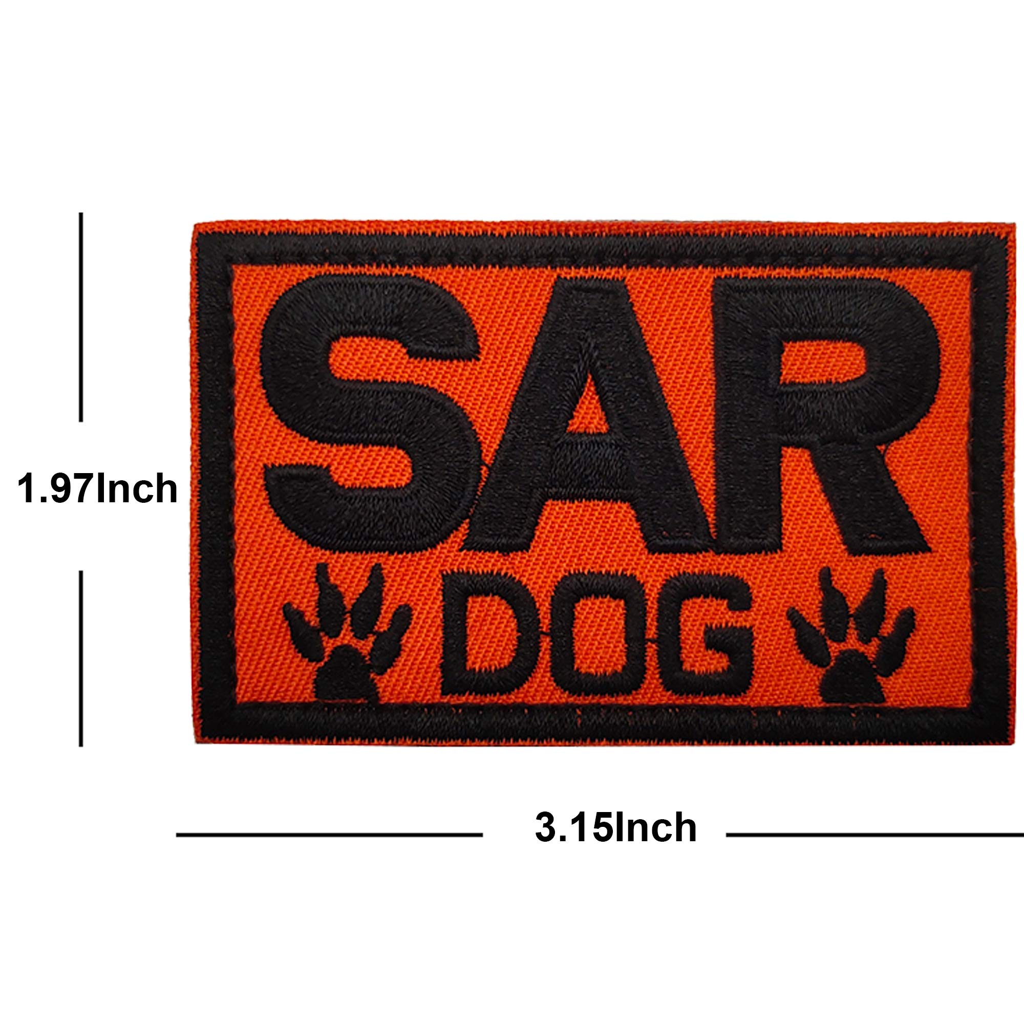 SAR Dogs Embroidered Patch, Customizable Service Dog Do not Pet Training Patches Tactical Gear Military Badges Decorative Appliques with Hook and Loop Fastener Backing for Vest Harness Collar - Image 2