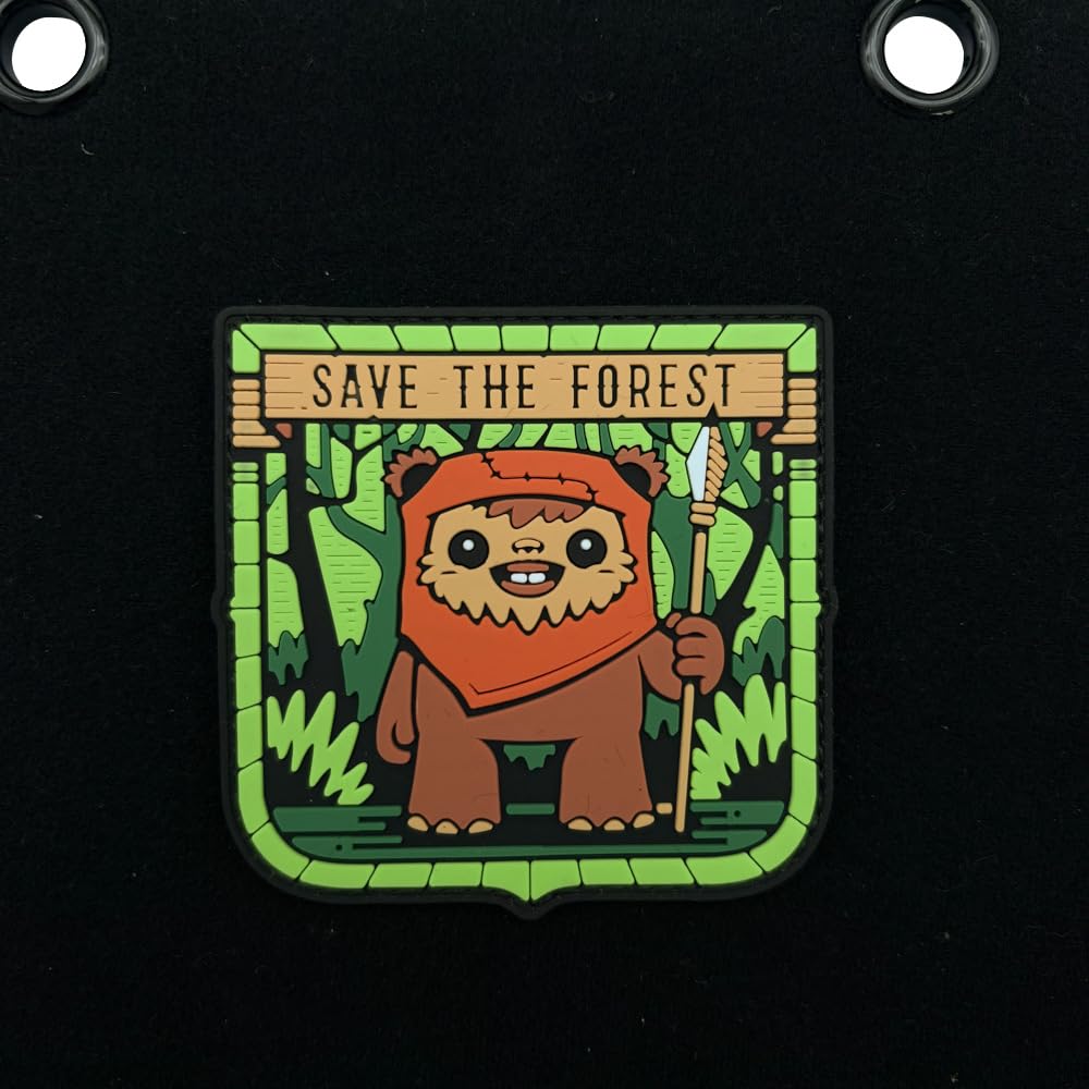 Save The Forest PVC Morale Patches, Hook and Loop Backing Armband Badges, 3.35 x 3.46 Inch - Image 5