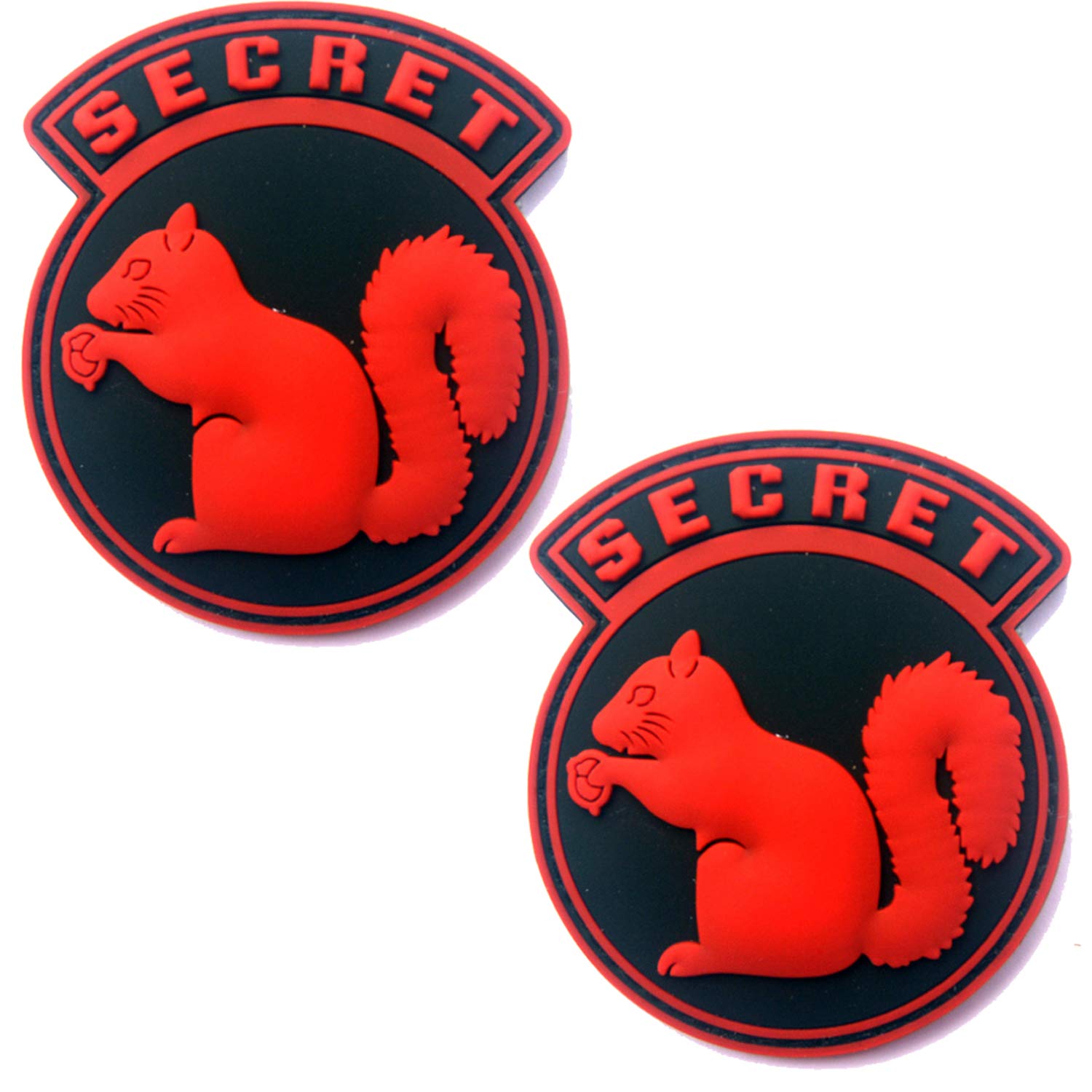 Secret Squirrel Morale PVC Patch 3.15 x 2.64 inch 2PCS