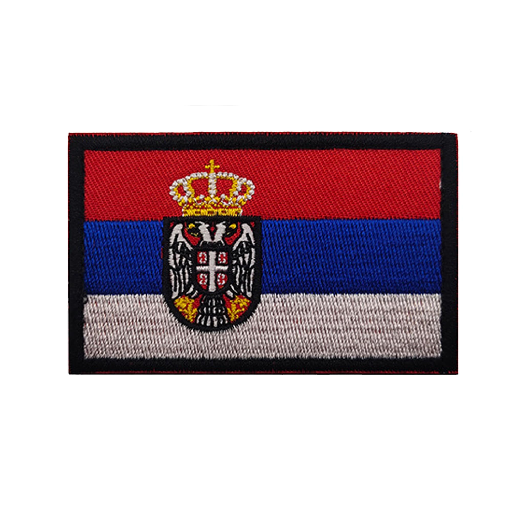 Serbia Flag Embroidered Appliques Patches, Serbian Flags Embroidery Patch Appliues,Tactical Morale Military Emblem Badges with Hook and Loop Backing for Backpacks, Clothes, 3.15 x 1.97 Inch, 2 Pack - Image 5