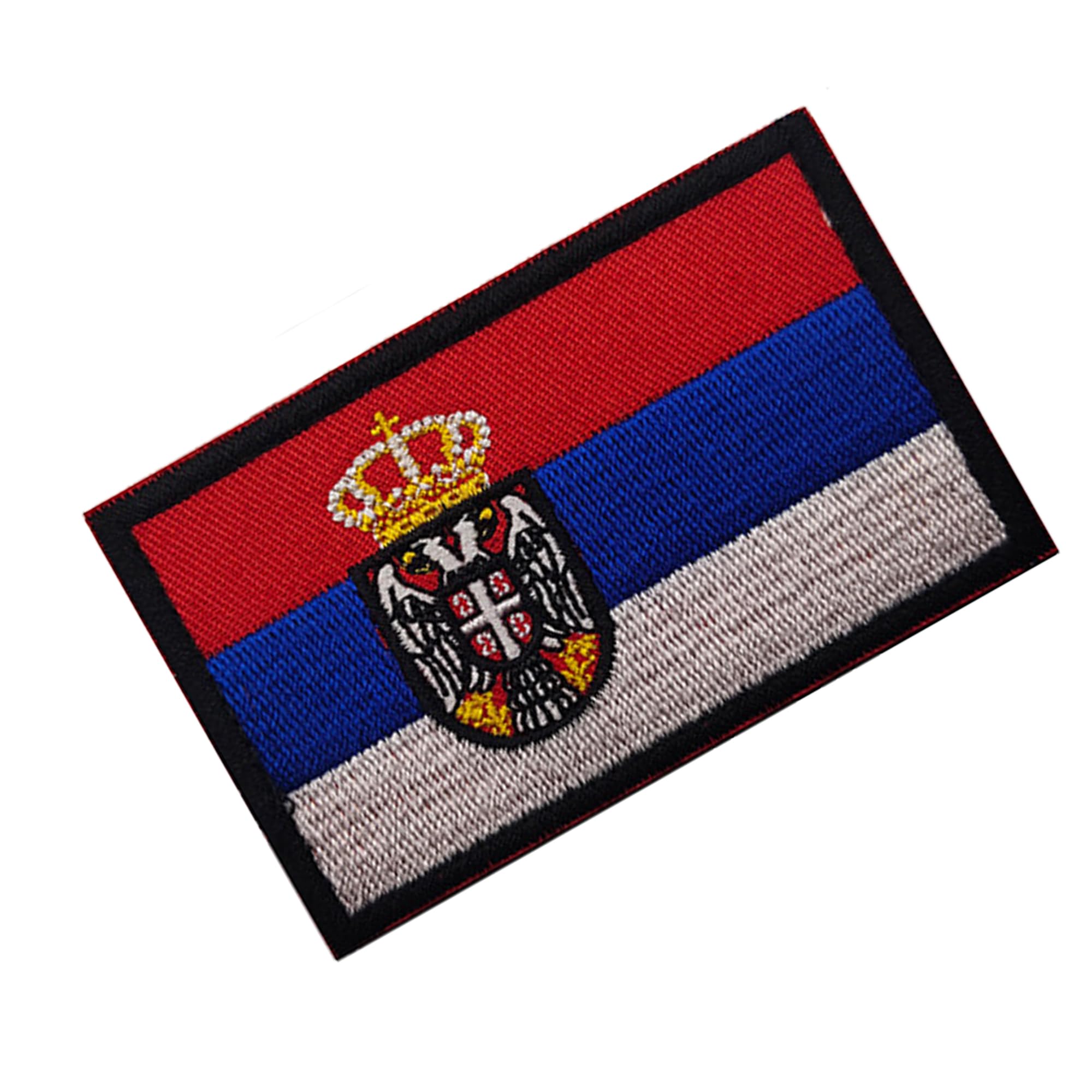 Serbia Flag Embroidered Appliques Patches, Serbian Flags Embroidery Patch Appliues,Tactical Morale Military Emblem Badges with Hook and Loop Backing for Backpacks, Clothes, 3.15 x 1.97 Inch, 2 Pack - Image 6