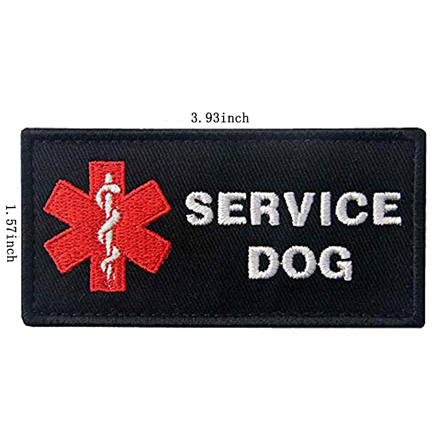 Service Dog No Touch No Talk, Ignore Me I'm Working, Do Not Pet Tactical Military Embroidered Patches with Fastener Hook and Loop Backing - Image 5
